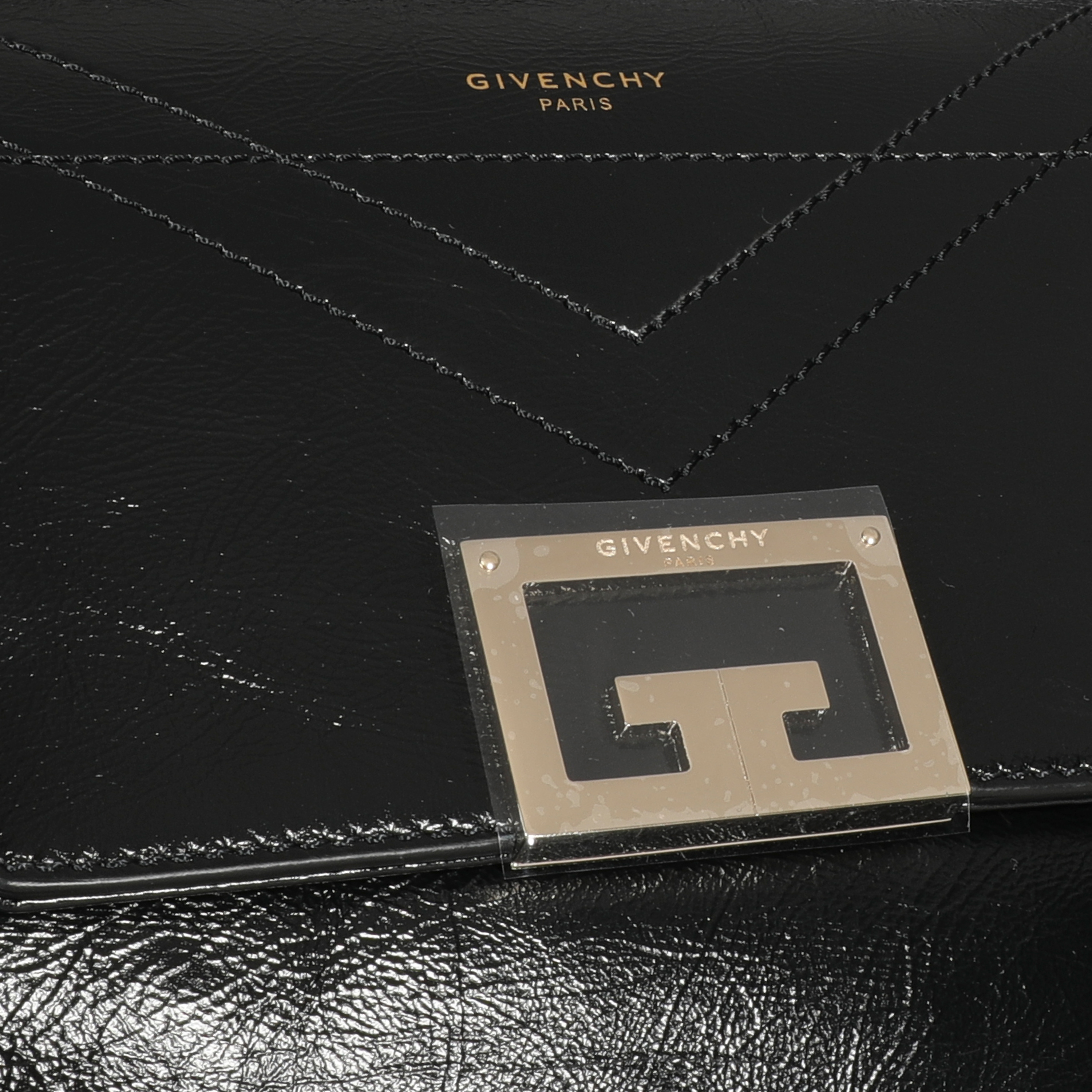 Givenchy Black Textured Calfskin Id Backpack-4