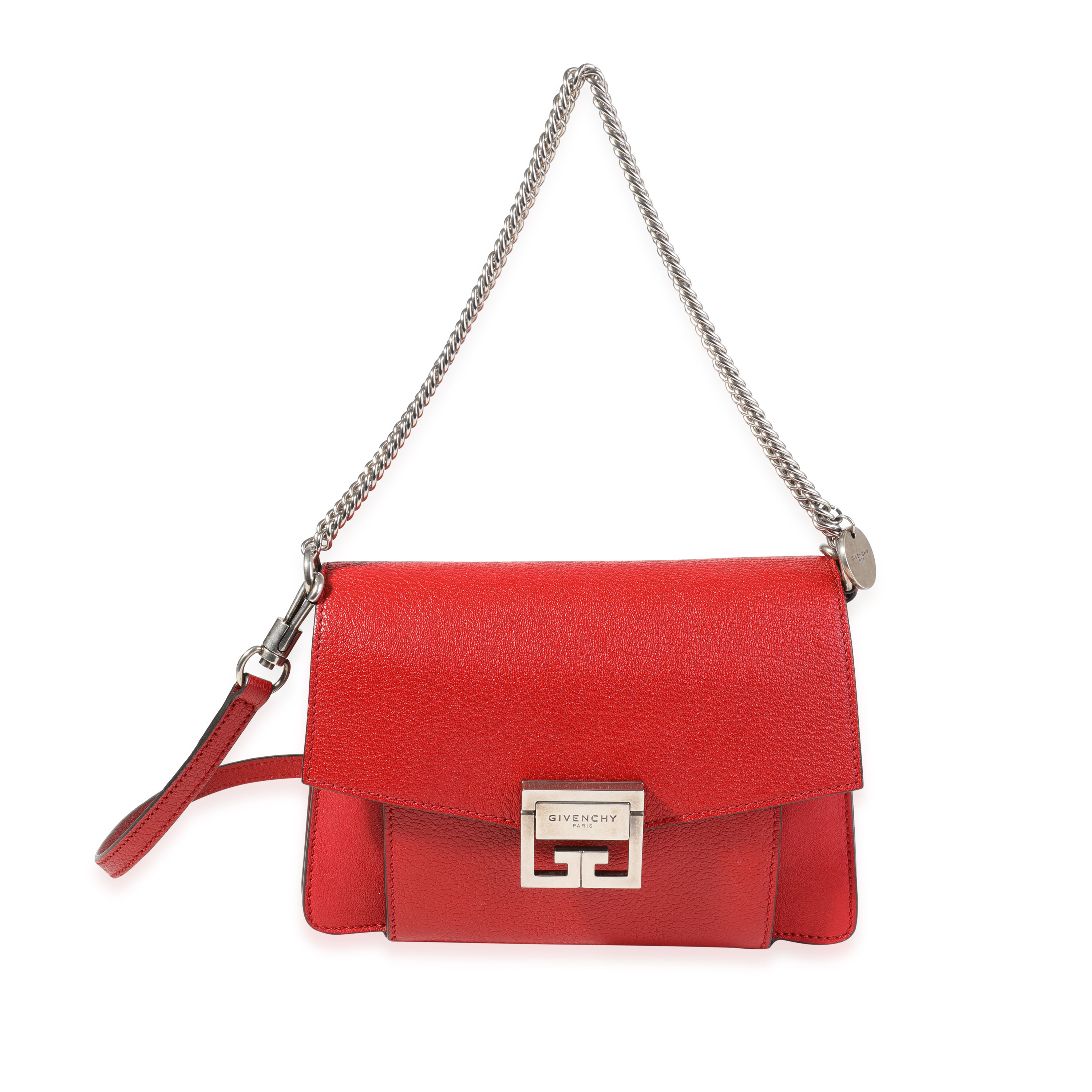 Givenchy Red Goatskin Small GV3 Shoulder Bag-2