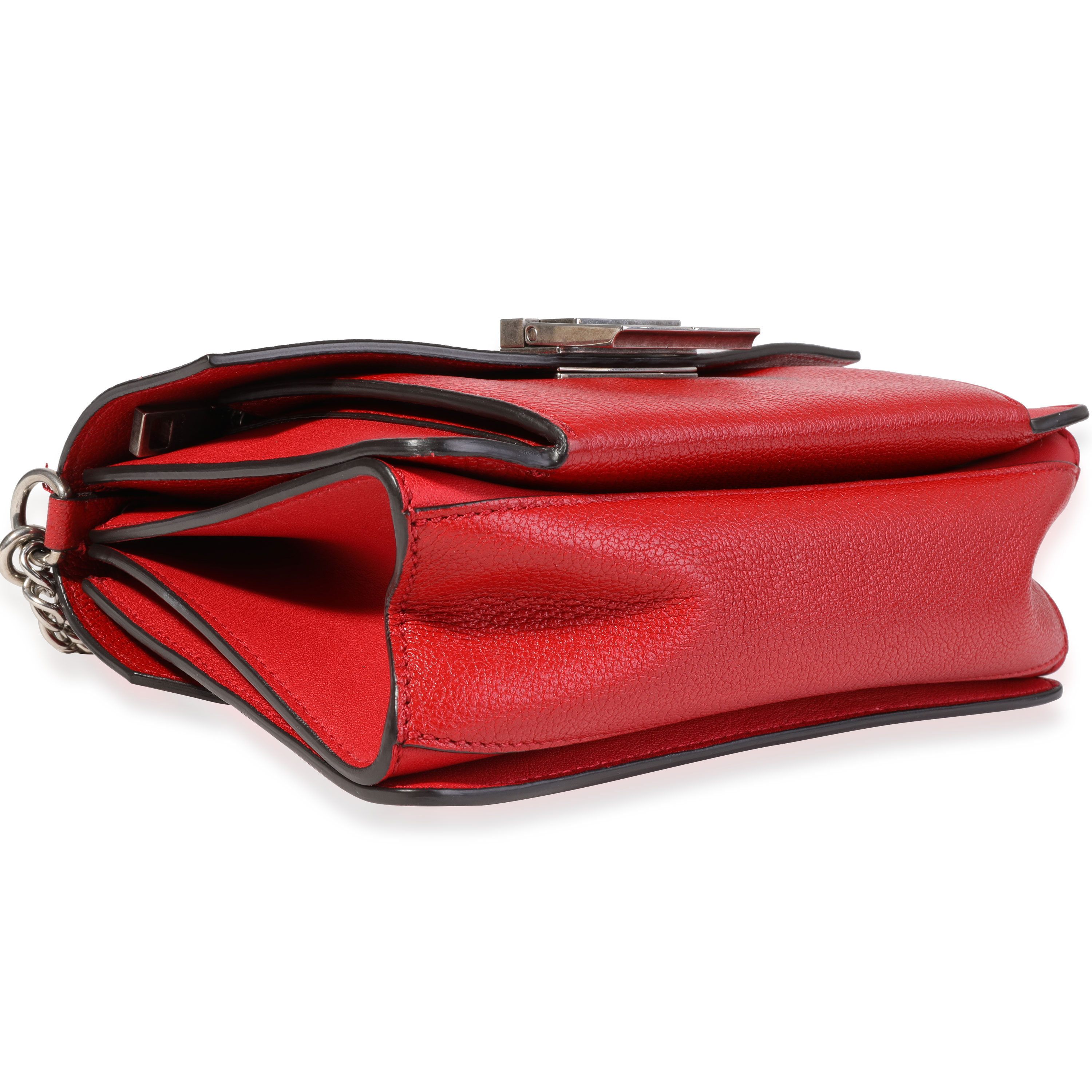 Givenchy Red Goatskin Small GV3 Shoulder Bag-4