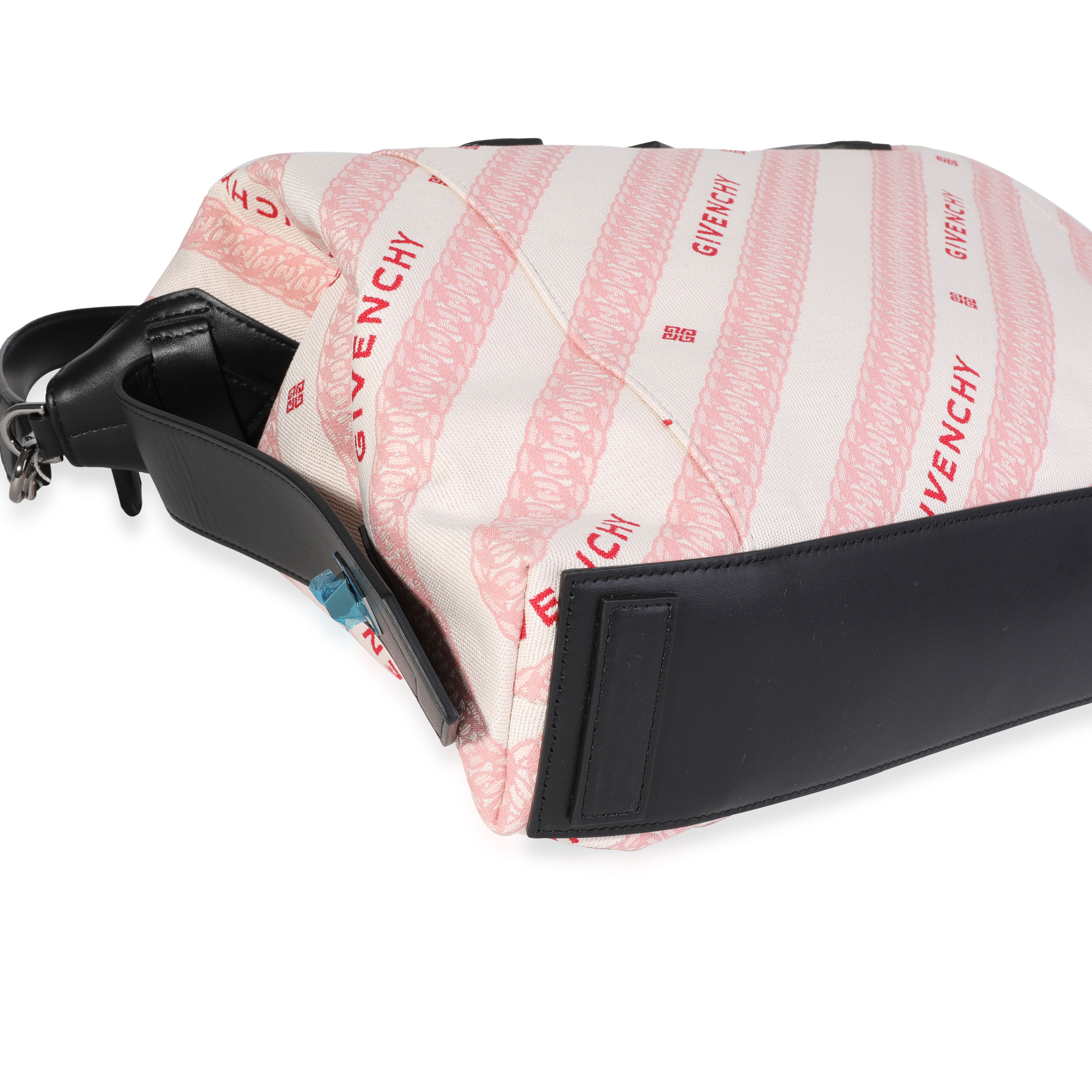 Givenchy Pink Canvas & Black Leather Soft Antigona Tote-5