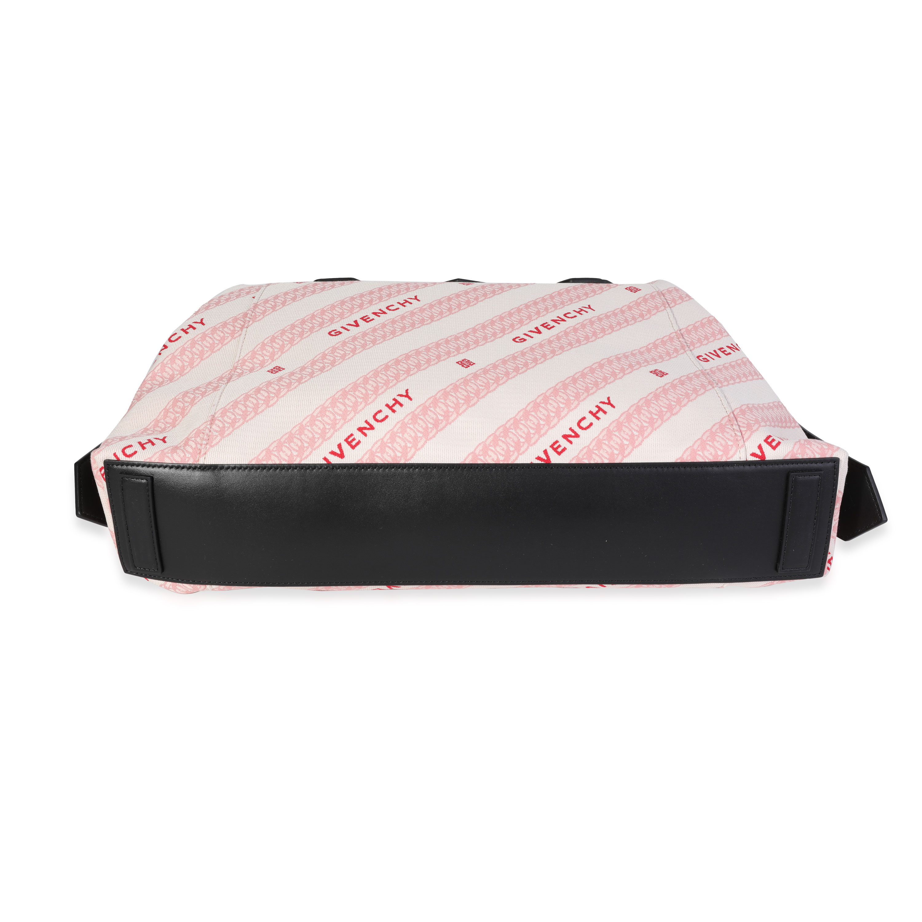 Givenchy Pink Canvas & Black Leather Soft Antigona Tote-4