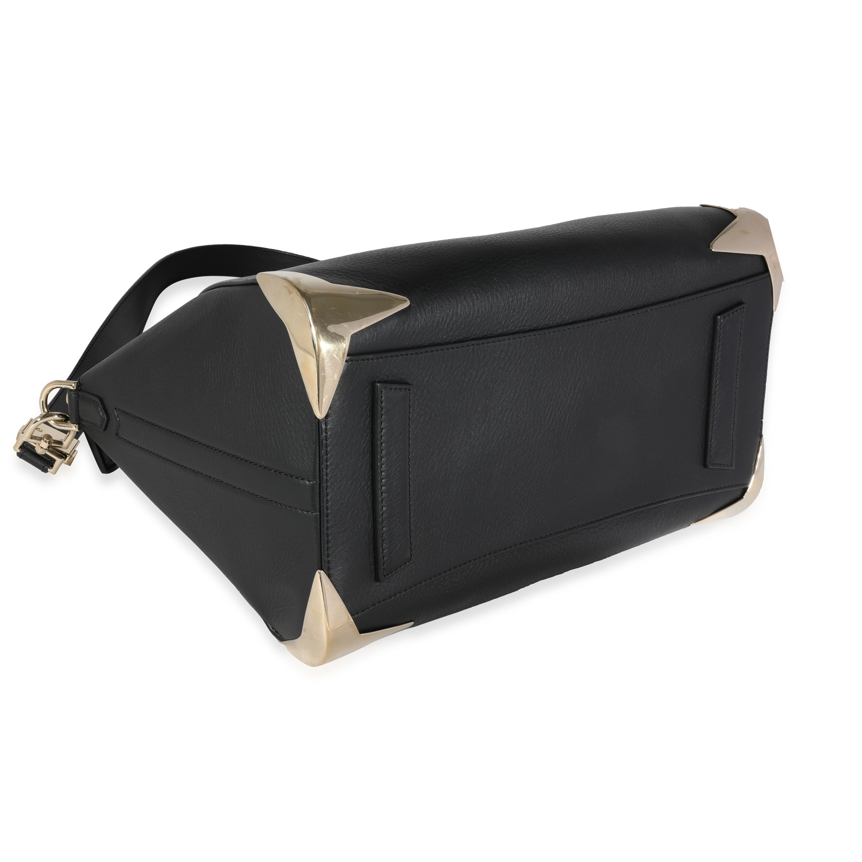 Givenchy Black Grained Leather Metal Edge Large Antigona Bag-6
