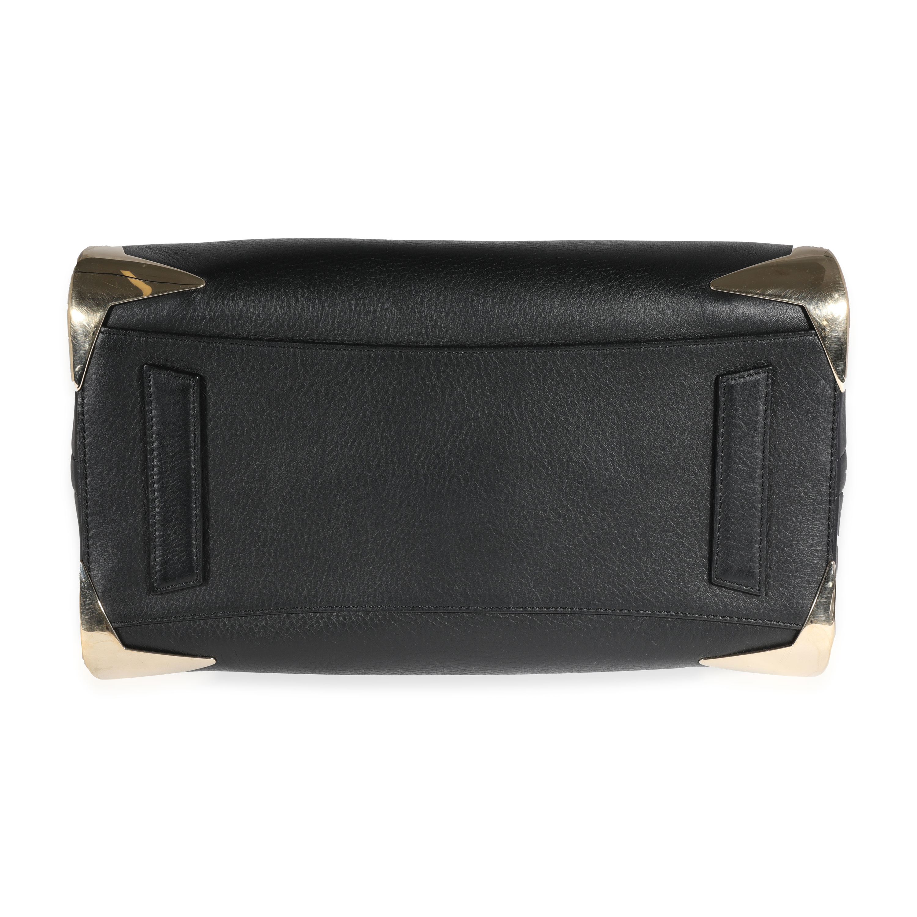 Givenchy Black Grained Leather Metal Edge Large Antigona Bag-4