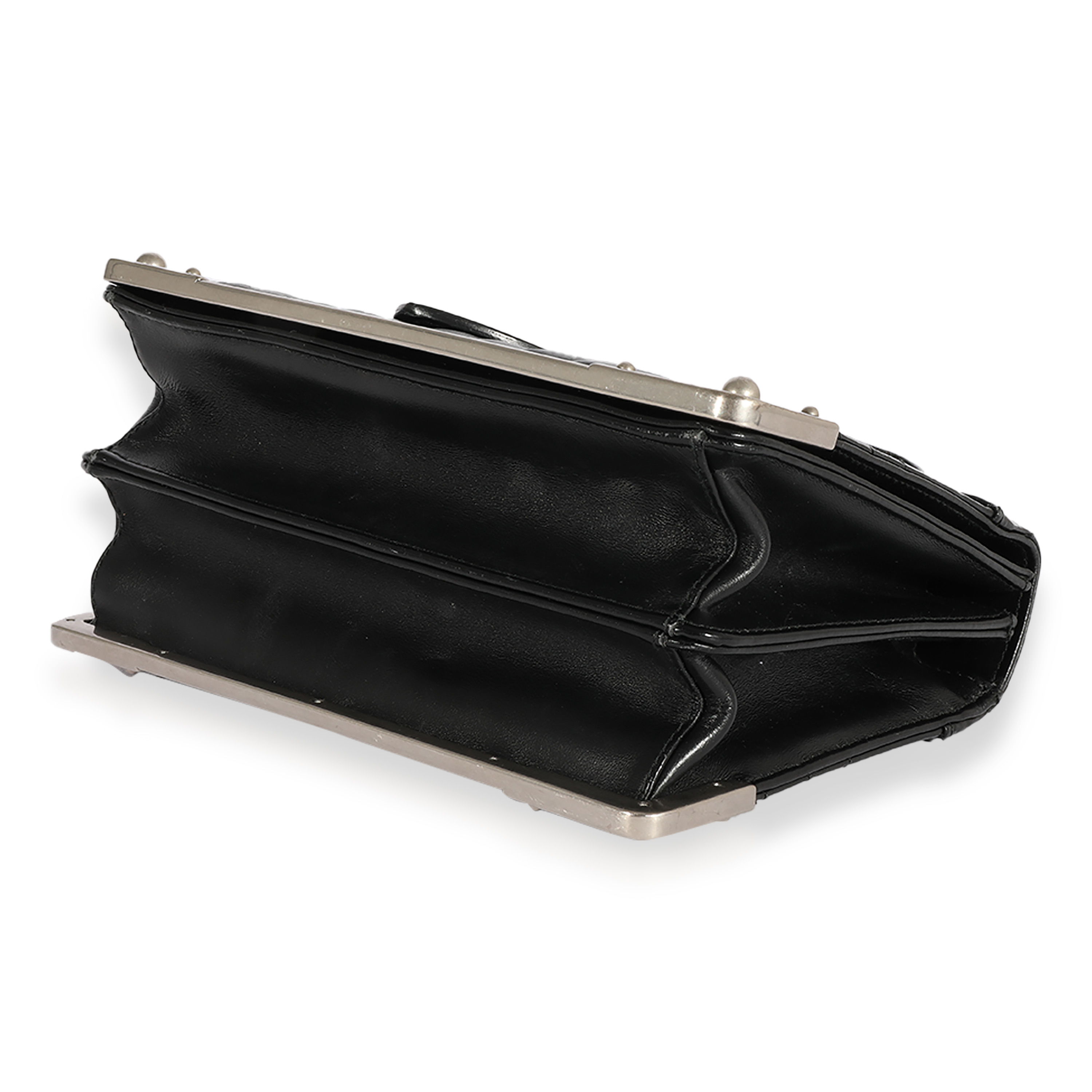 Black Prada Soft Calfskin Impunture Diagramme Cahier Crossbody Bag-6