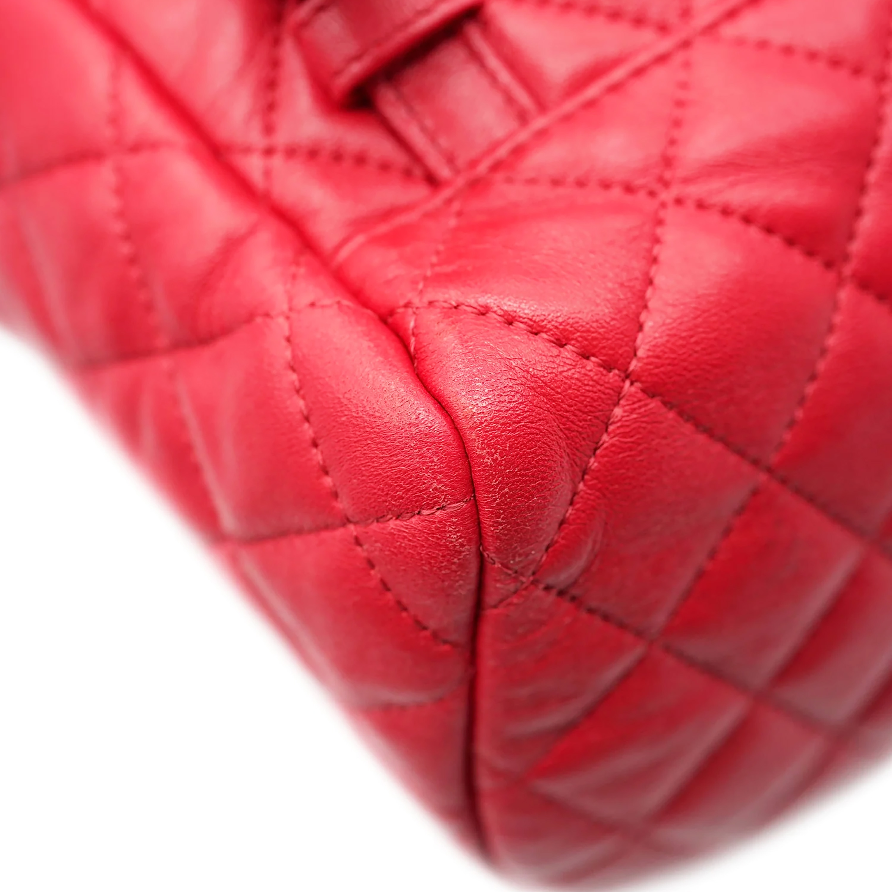 Chanel Red Quilted Lambskin Small Urban Spirit Backpack-5
