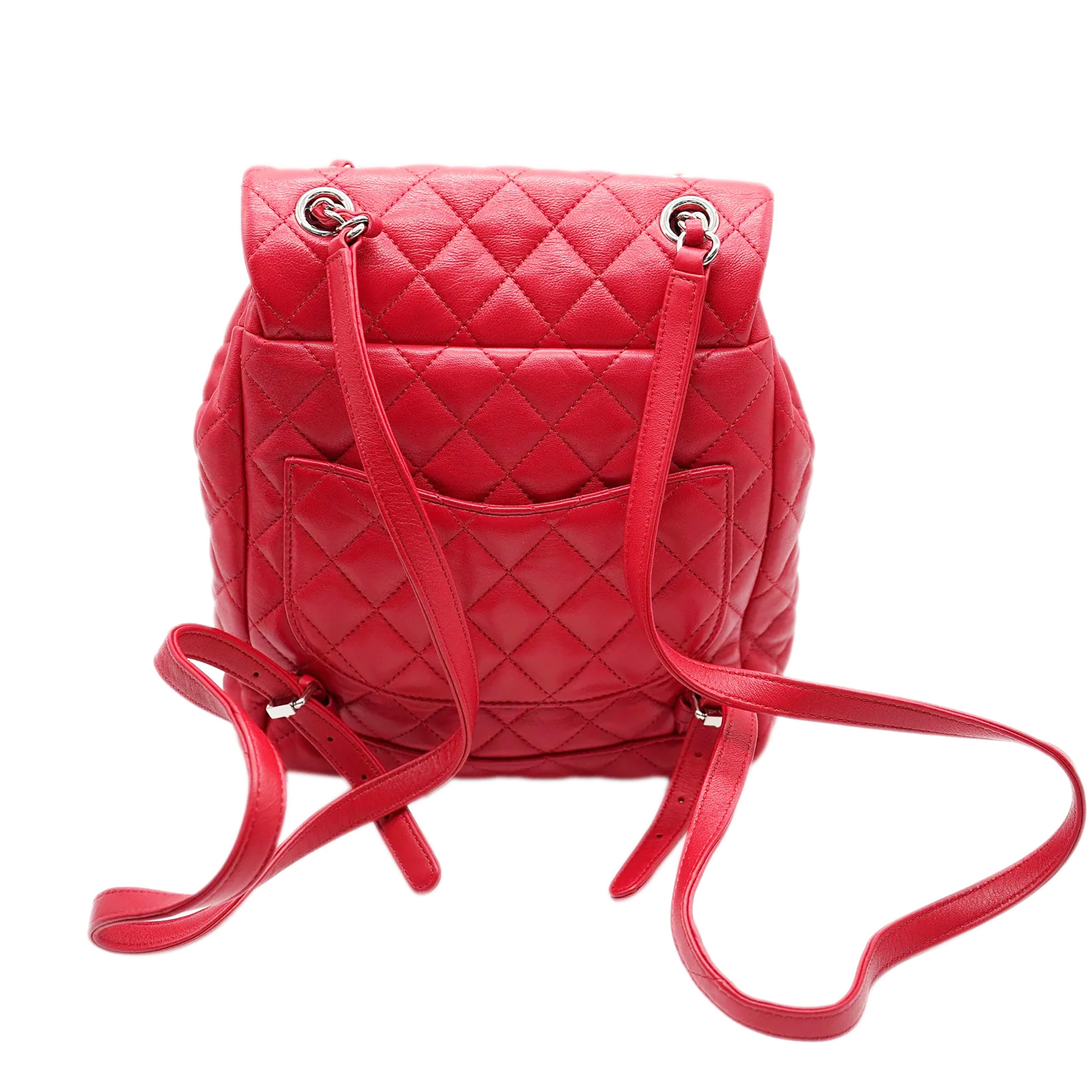Chanel Red Quilted Lambskin Small Urban Spirit Backpack-2