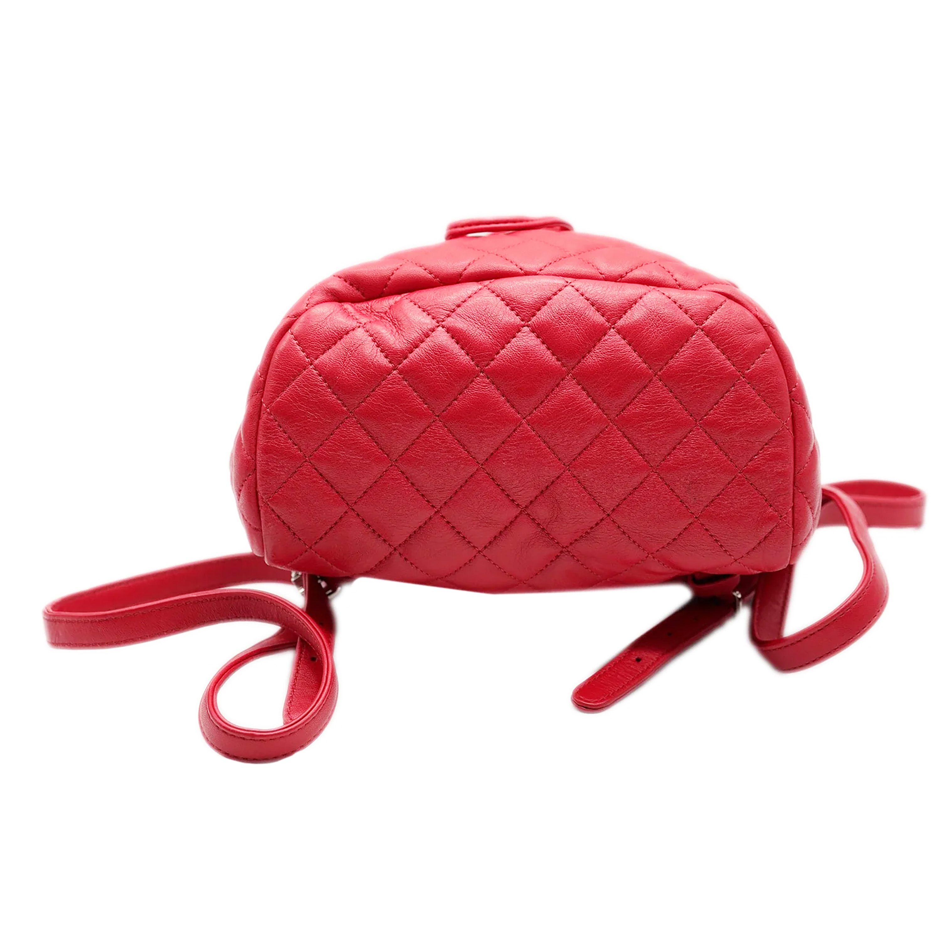 Chanel Red Quilted Lambskin Small Urban Spirit Backpack-3