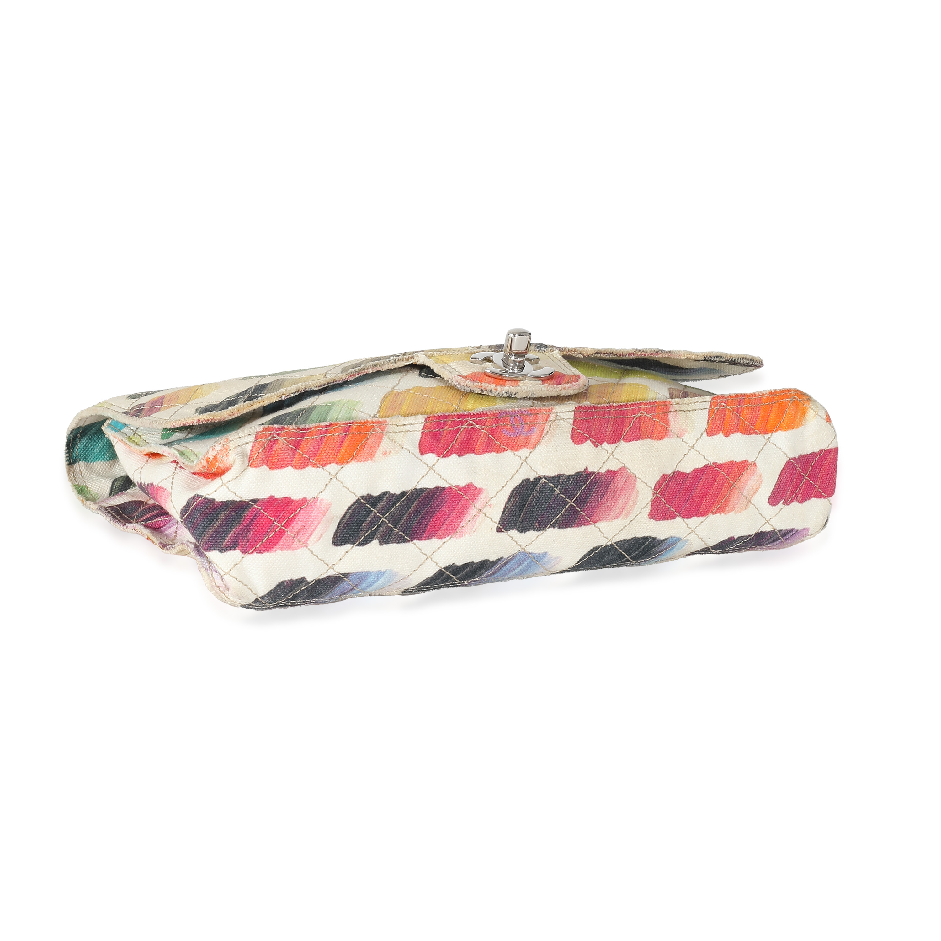 Chanel Watercolor Canvas Colorama Medium Classic Flap Bag Chanel Watercolor Canvas Colorama Medium Classic Flap Bag-6