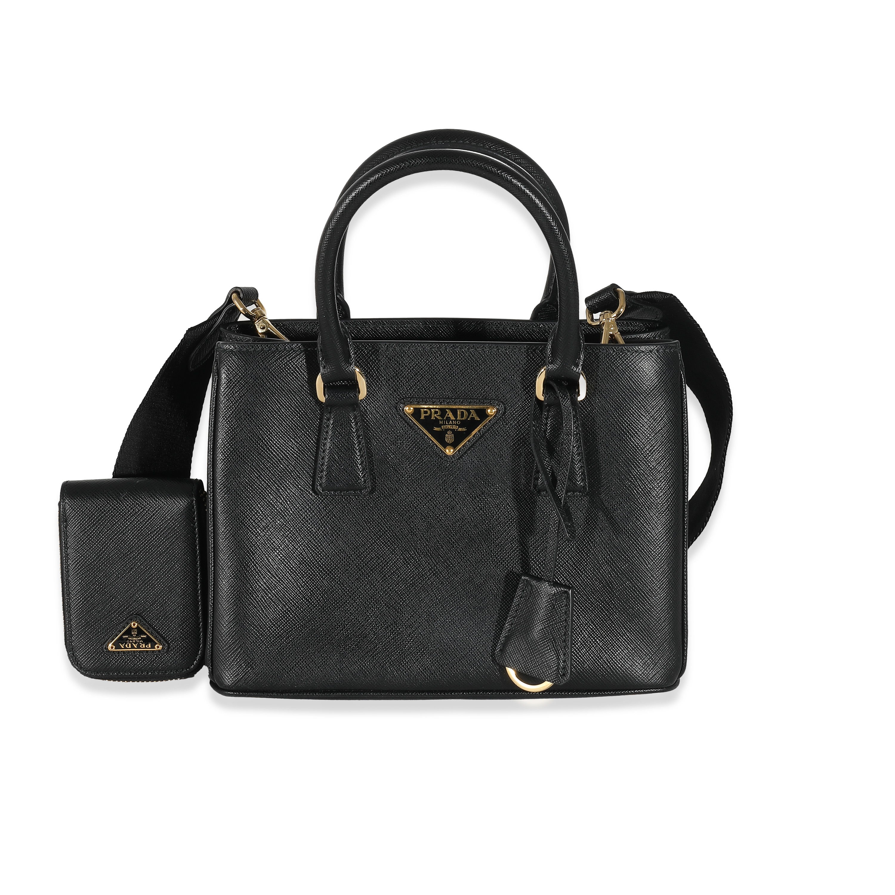 Prada Black Nero Saffiano Mini Galleria Open Tote Prada Black Nero Saffiano Mini Galleria Open Tote