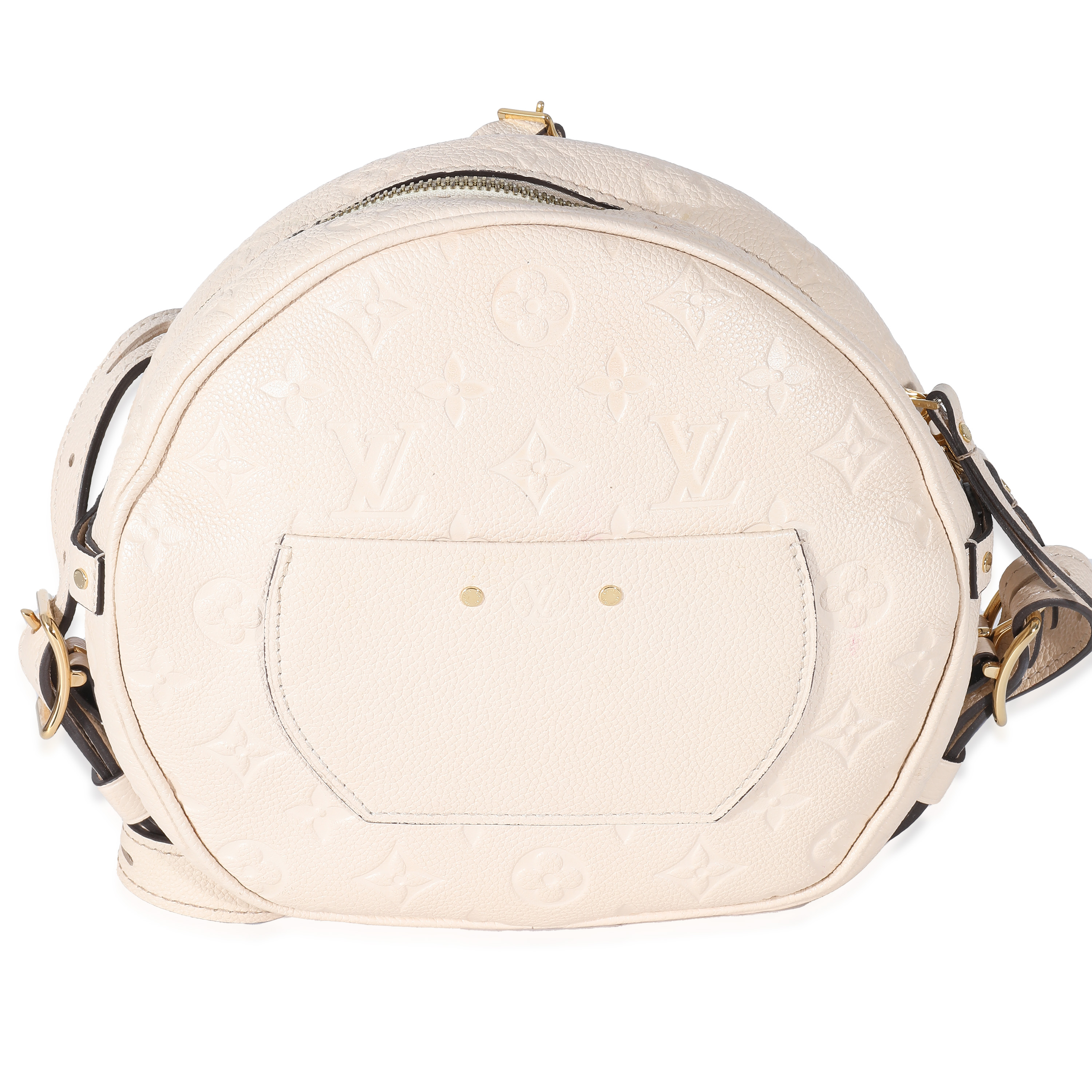 Louis Vuitton Creme Monogram Empreinte Boite Chapeau Souple MM-3