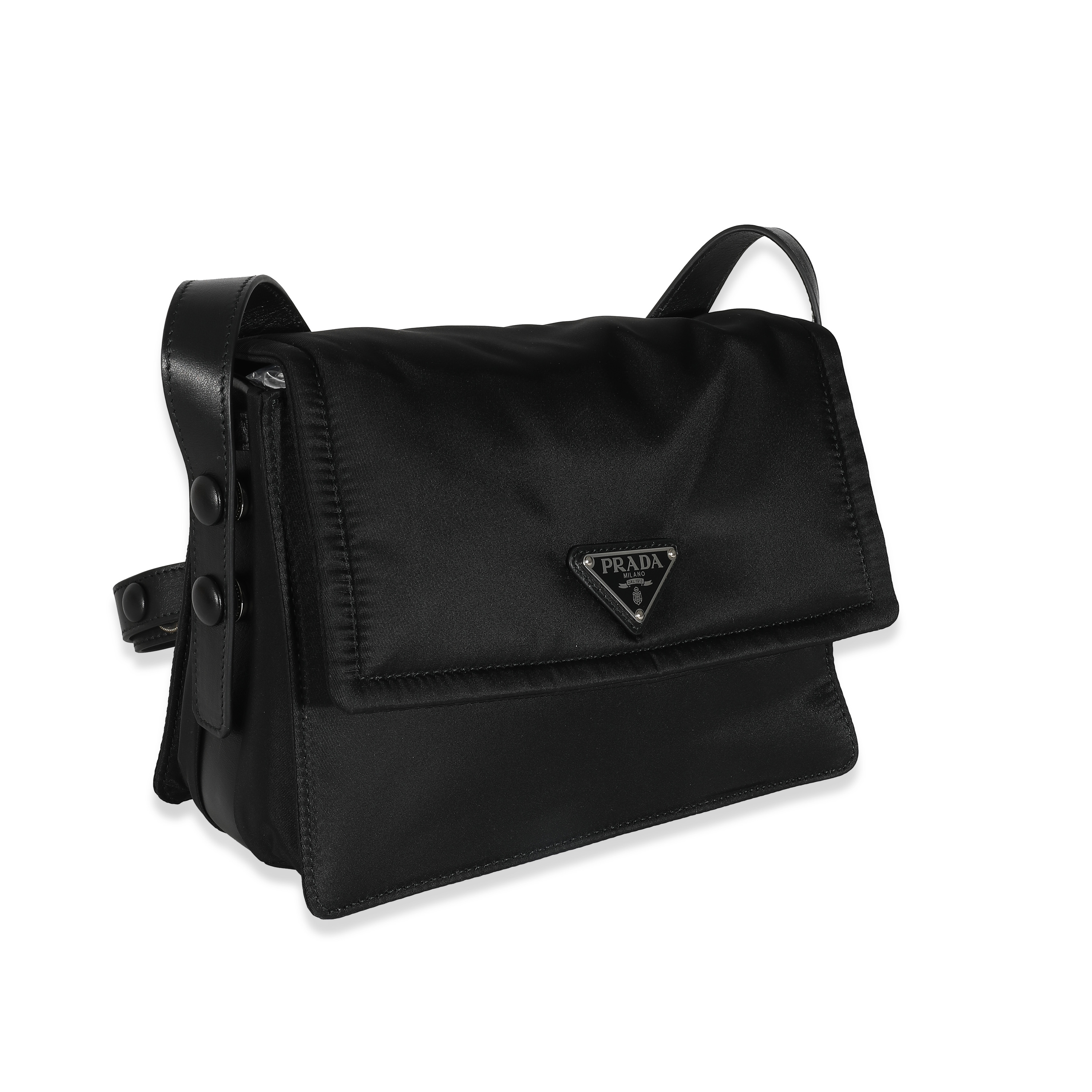 Prada Black Re-Nylon Small Padded Shoulder Bag Prada Black Re-Nylon Small Padded Shoulder Bag-2