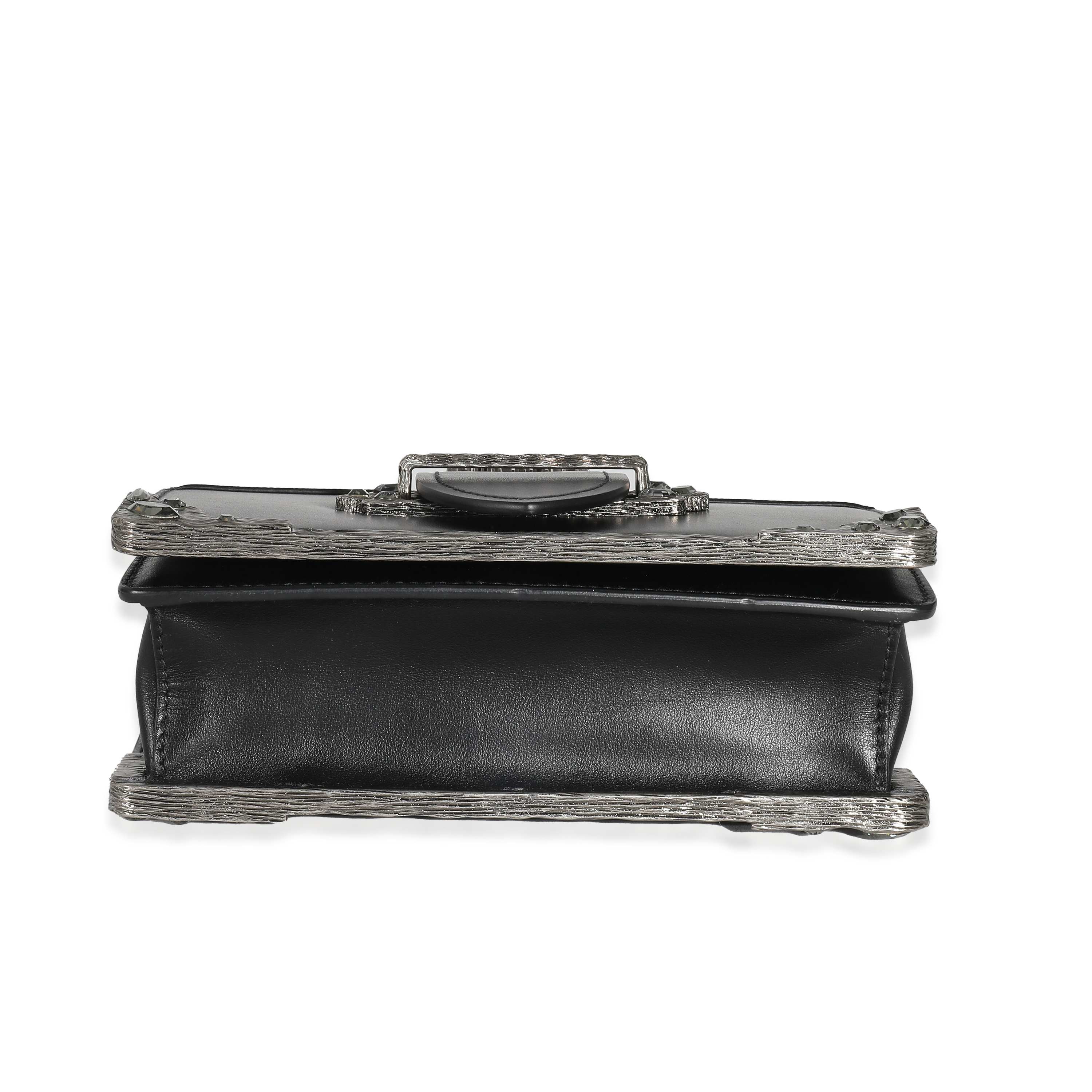 Prada Black City Calf Embellished Small Cahier-6