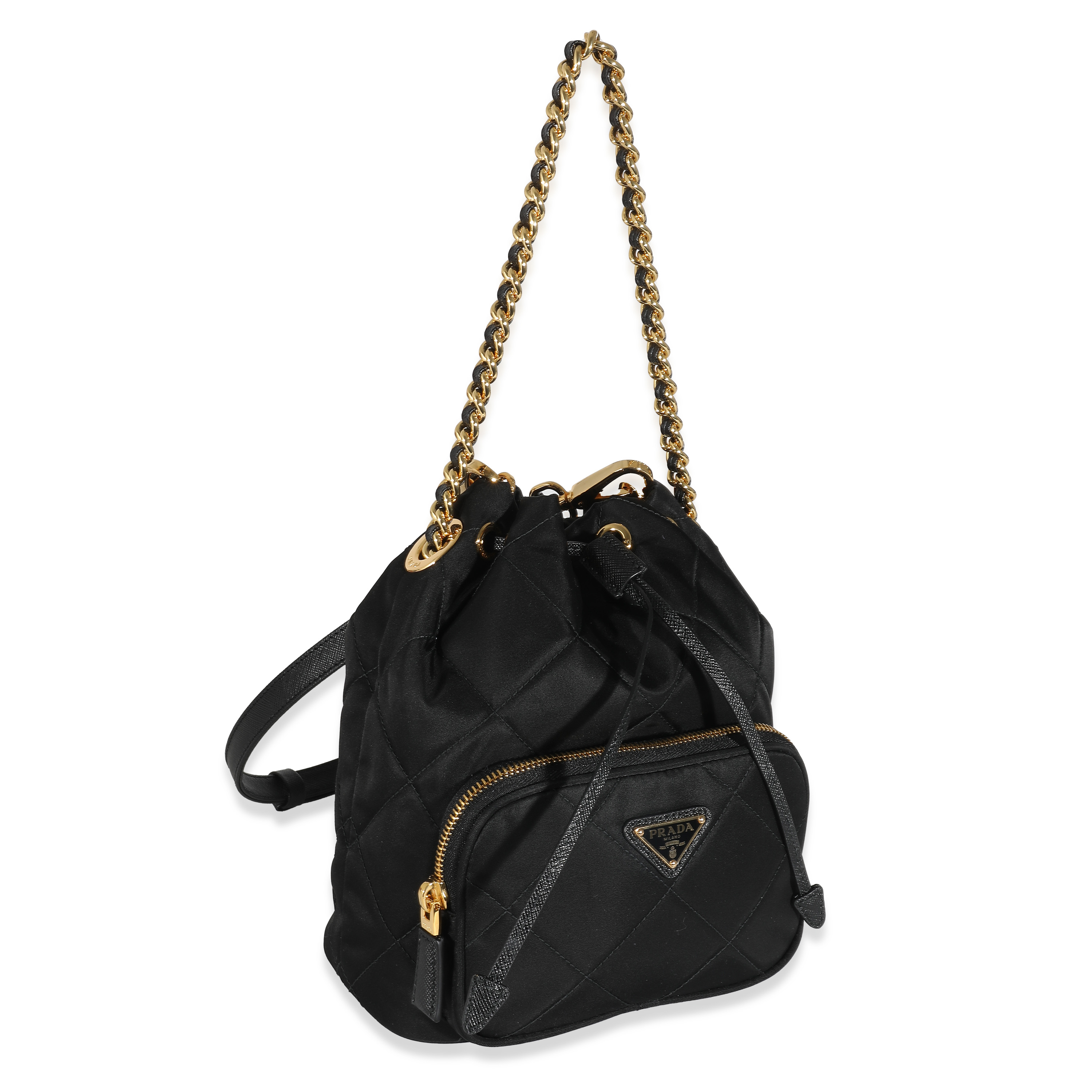 Prada Black Re-nylon Re-Edition 1995 Chaîne Bucket Shoulder Bag Prada Black Re-nylon Re-Edition 1995 Chaîne Bucket Shoulder Bag-2