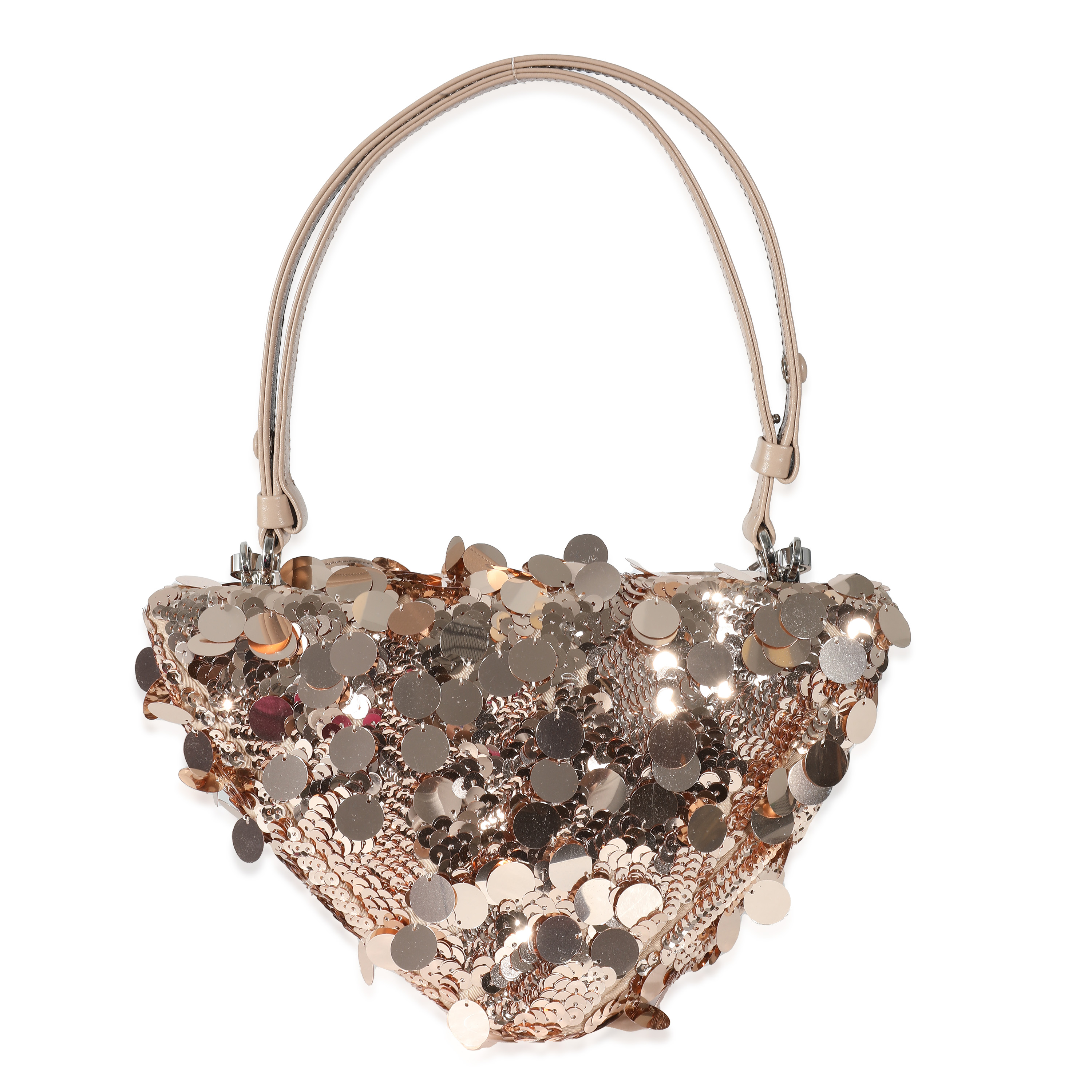 Prada Pink Cameo Sequin Triangle Bag-5
