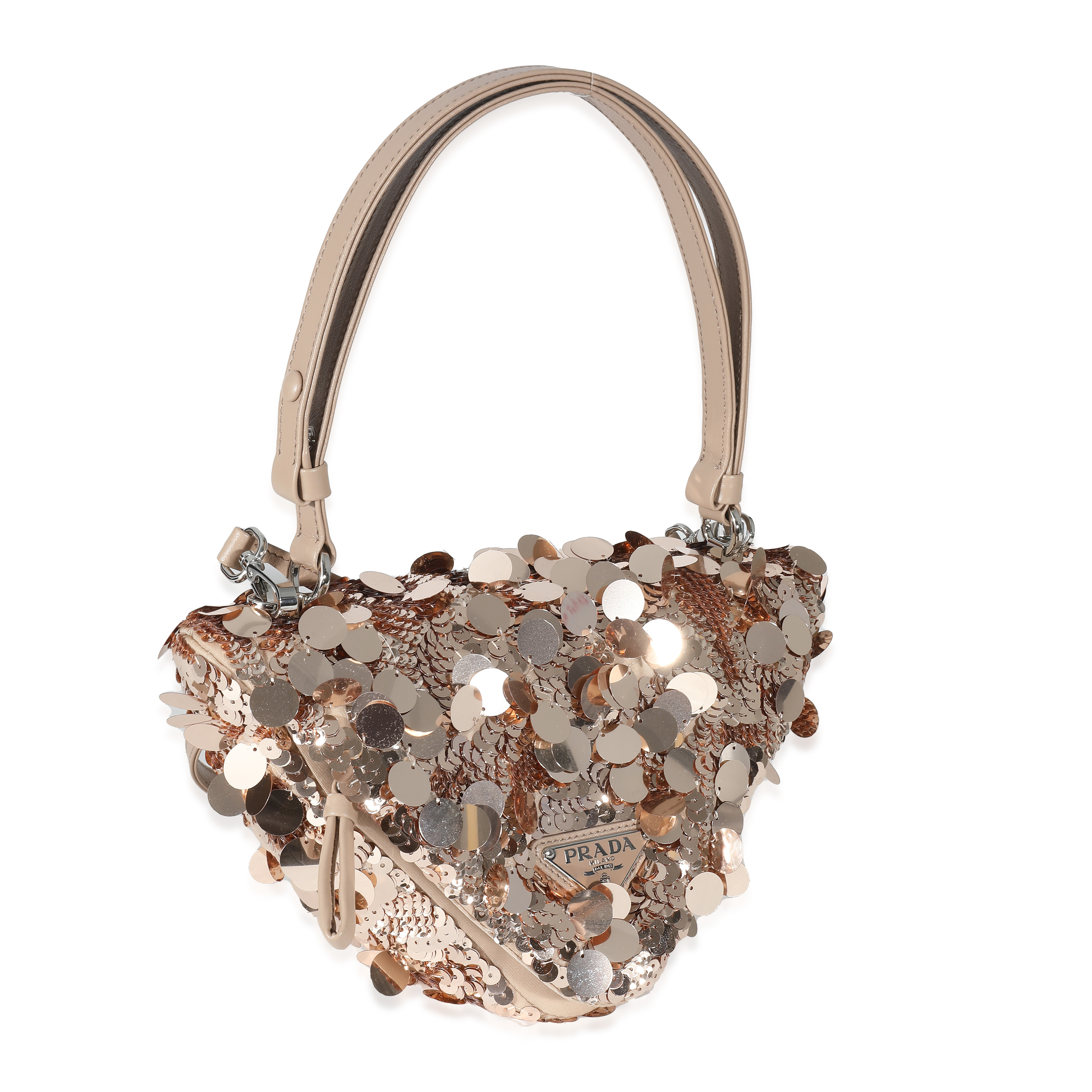 Prada Pink Cameo Sequin Triangle Bag-2