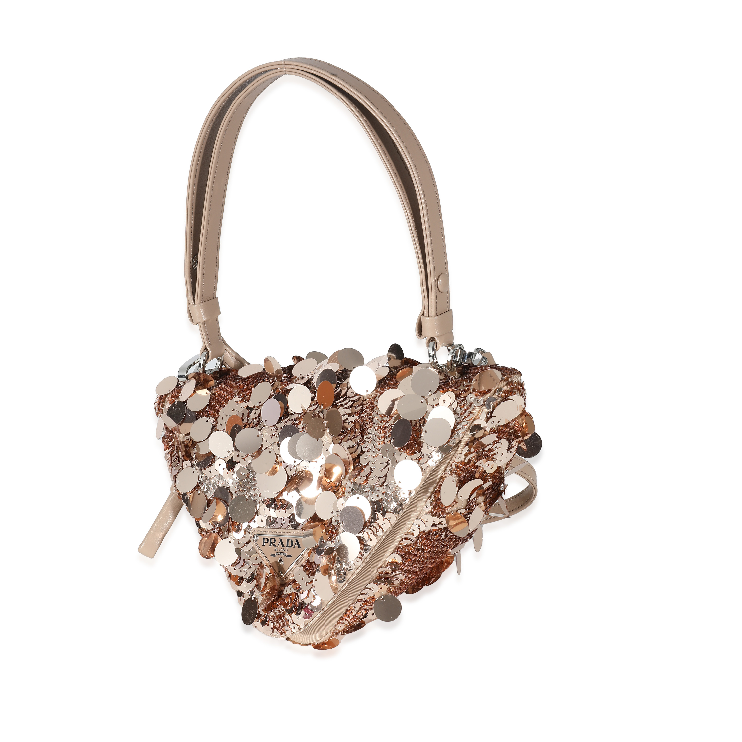 Prada Pink Cameo Sequin Triangle Bag-1