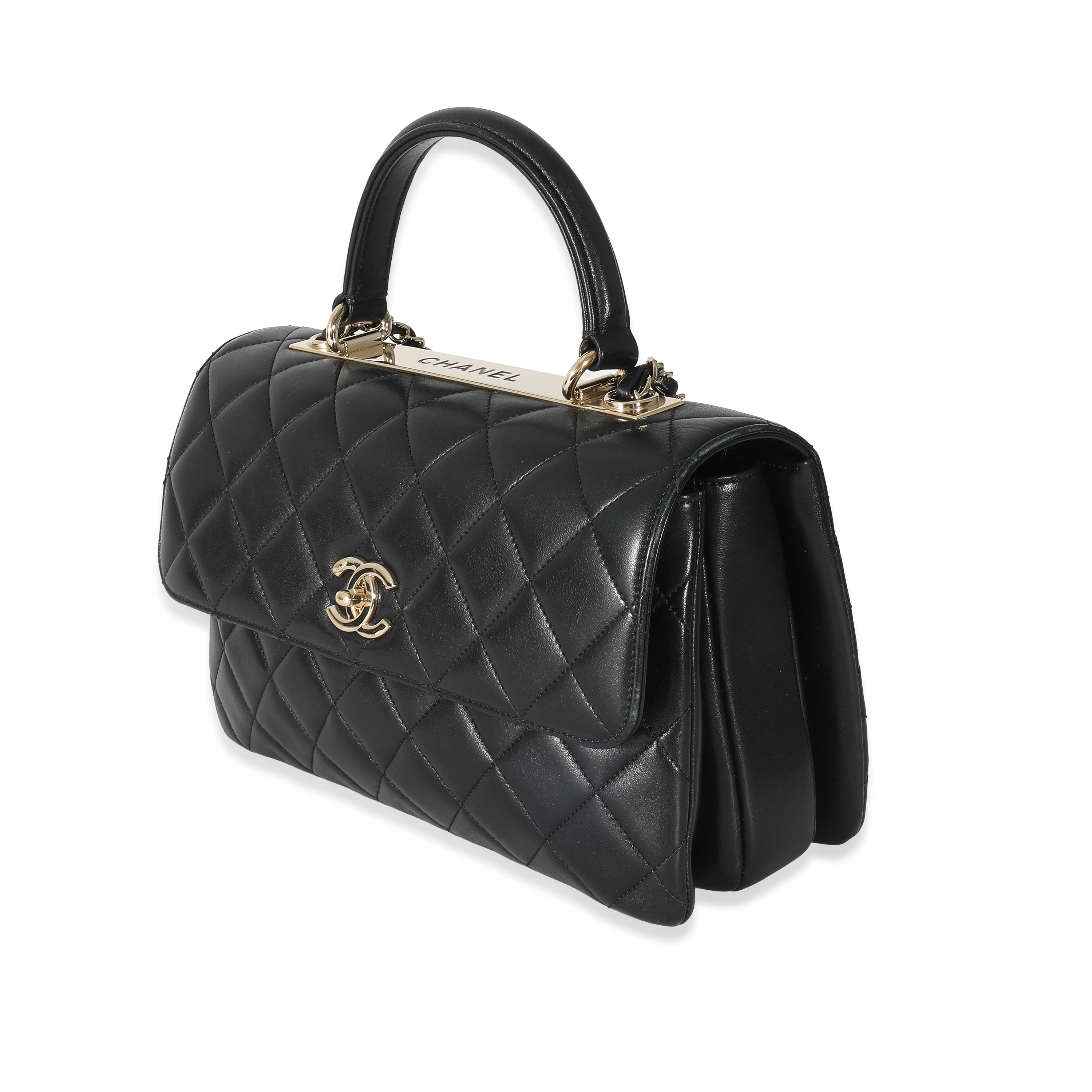 Chanel Black Quilted Lambskin Medium Trendy CC Flap Top Handle Chanel Black Quilted Lambskin Medium Trendy CC Flap Top Handle-1