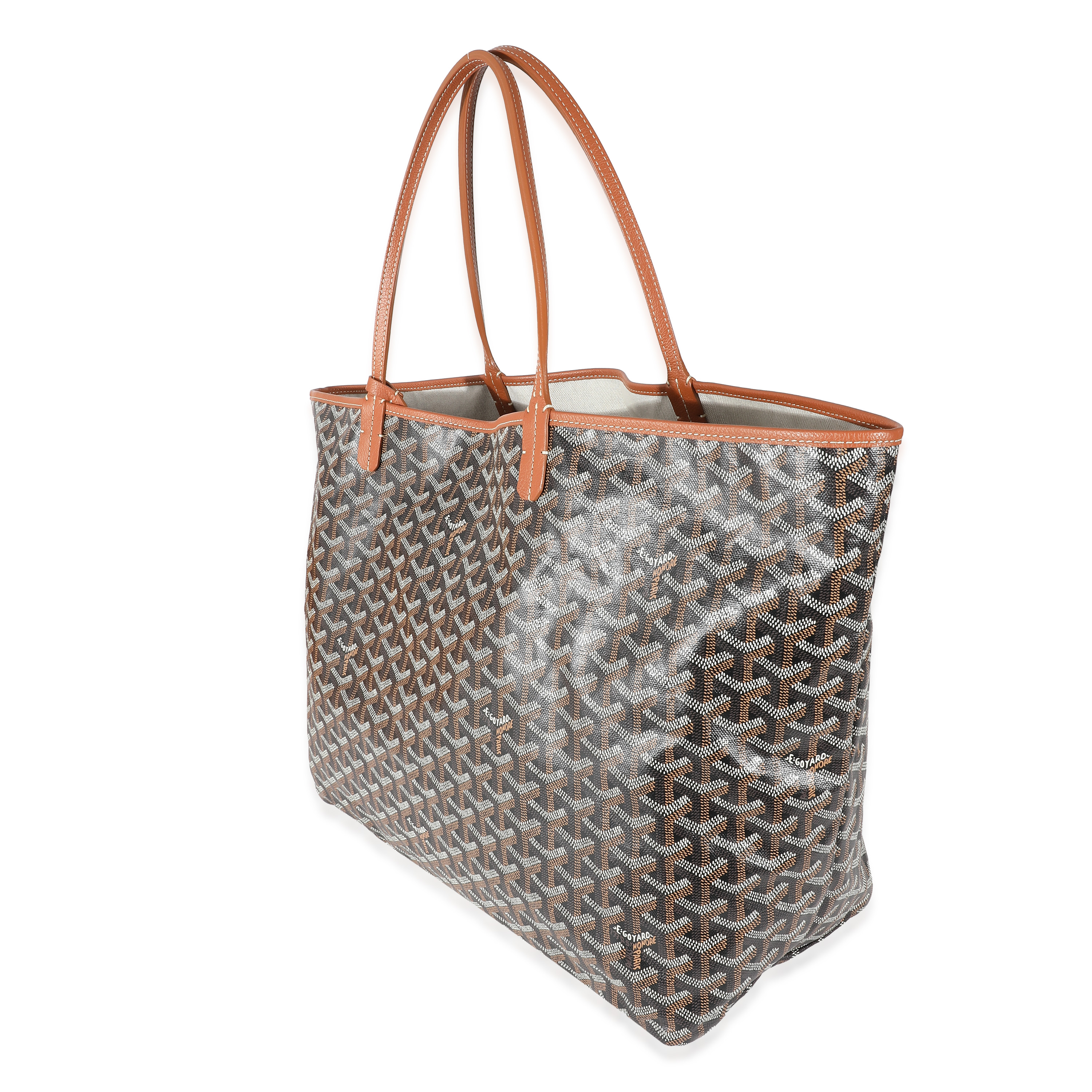 Goyard Black Gold Goyardine Canvas Saint Louis GM-1