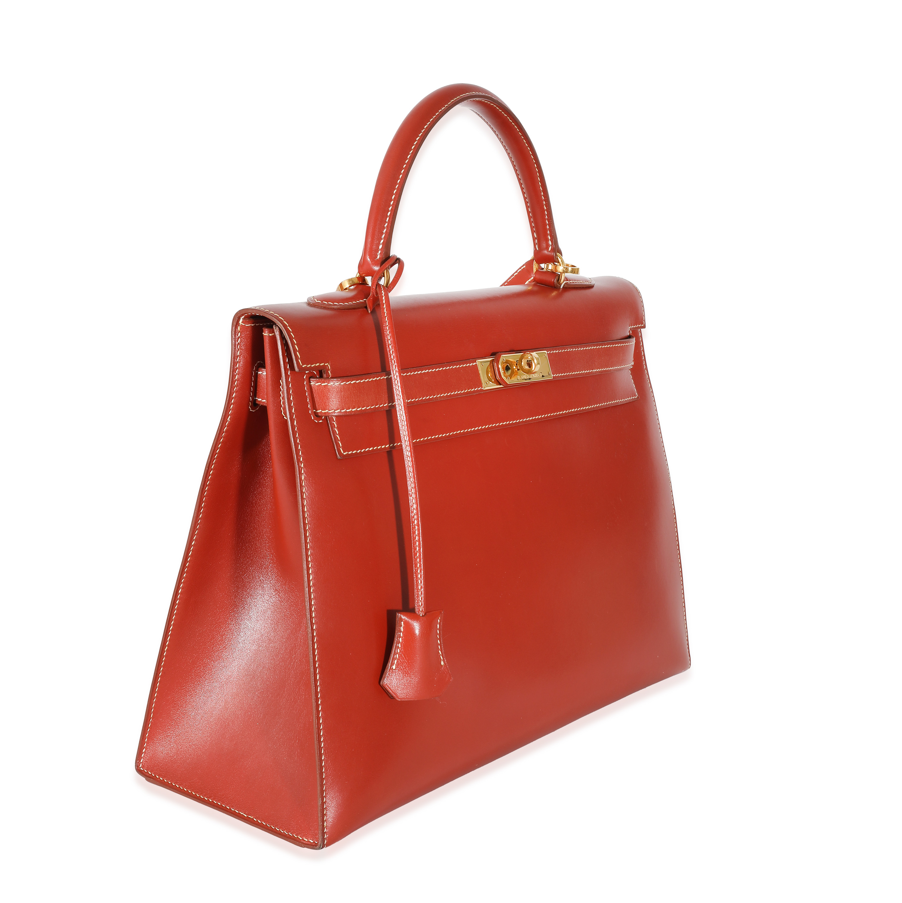 Hermès Brique Box Sellier Kelly 35 GHW Hermès Brique Box Sellier Kelly 35 GHW-6