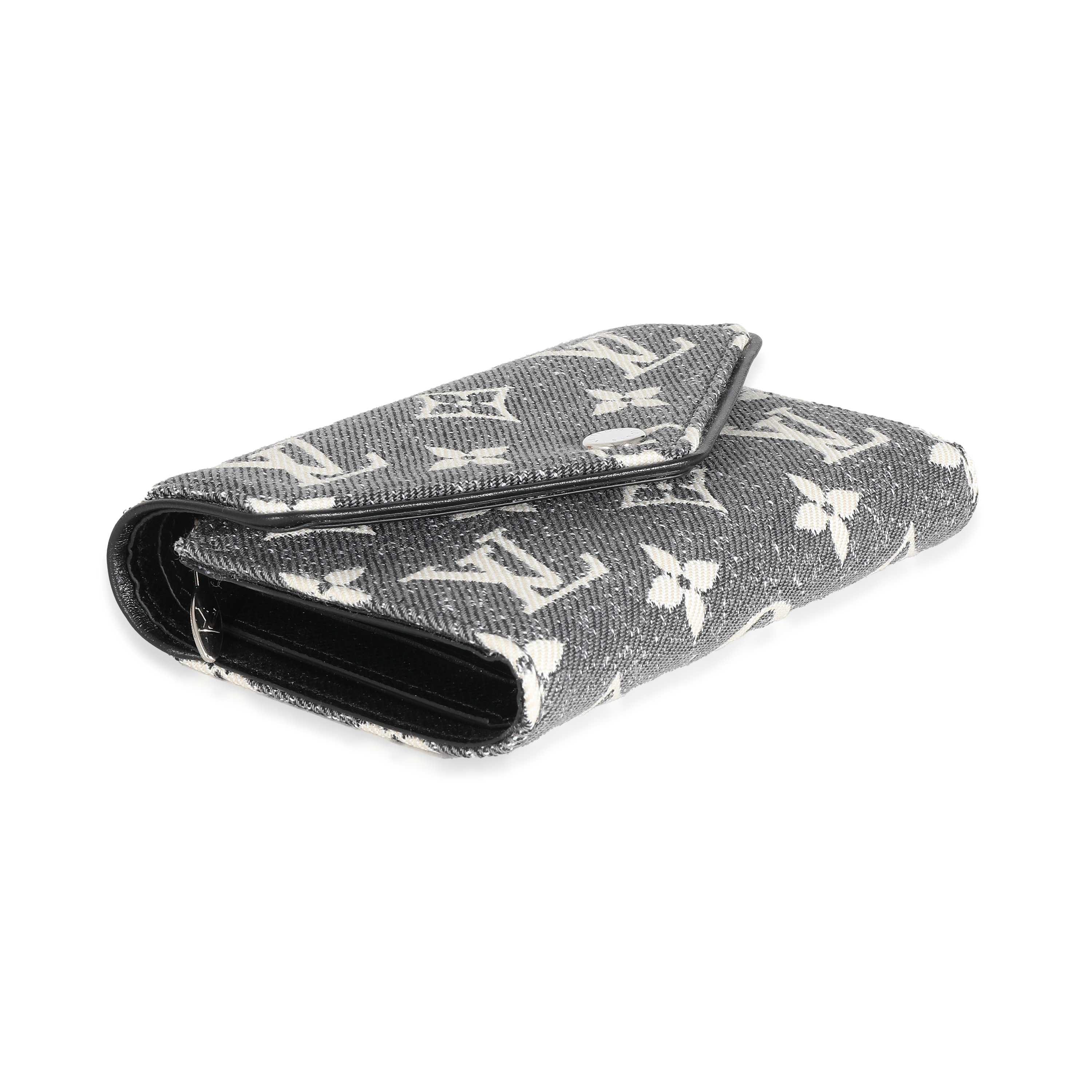 Louis Vuitton Black Denim Monogram Jacquard Victorine Wallet-2