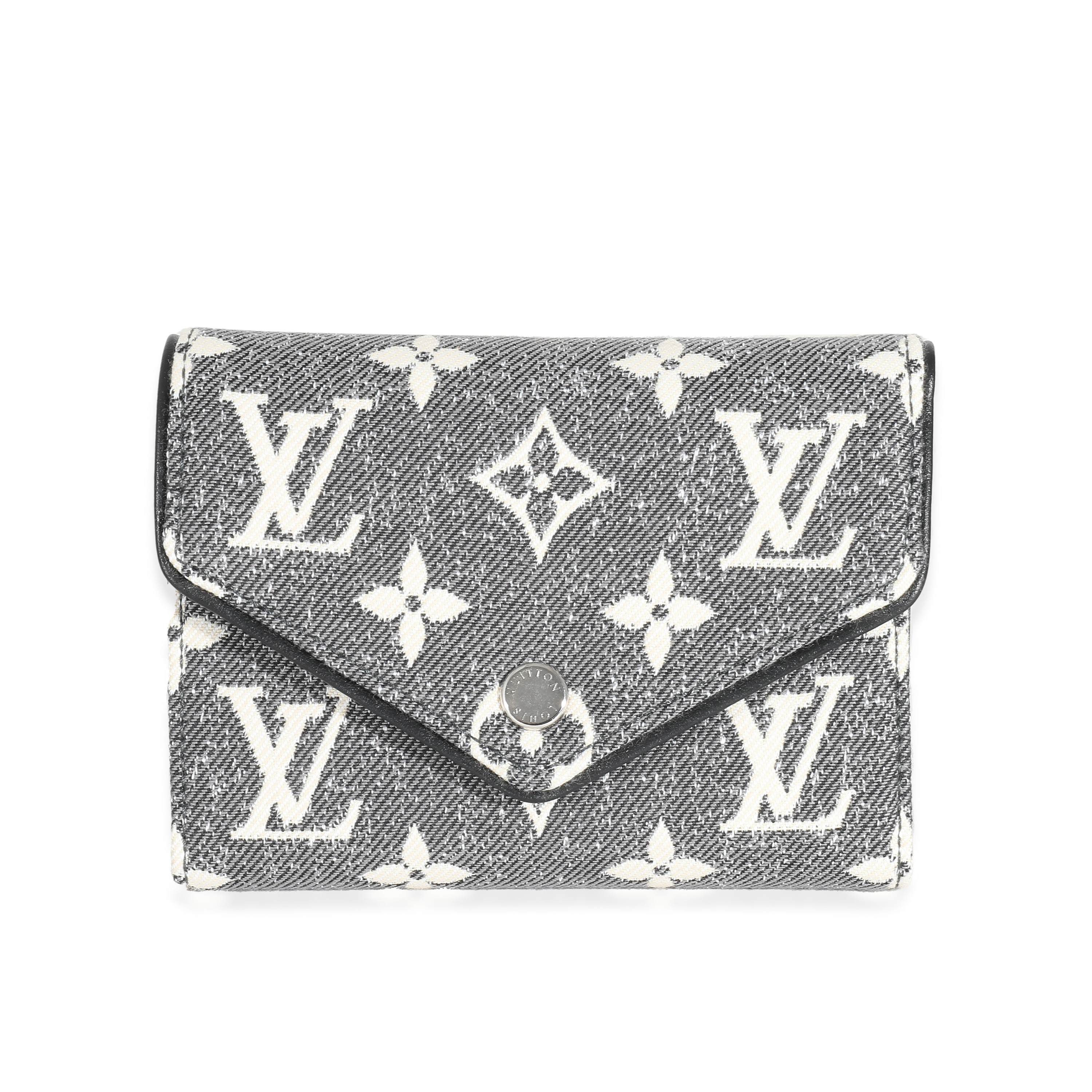 Louis Vuitton Black Denim Monogram Jacquard Victorine Wallet