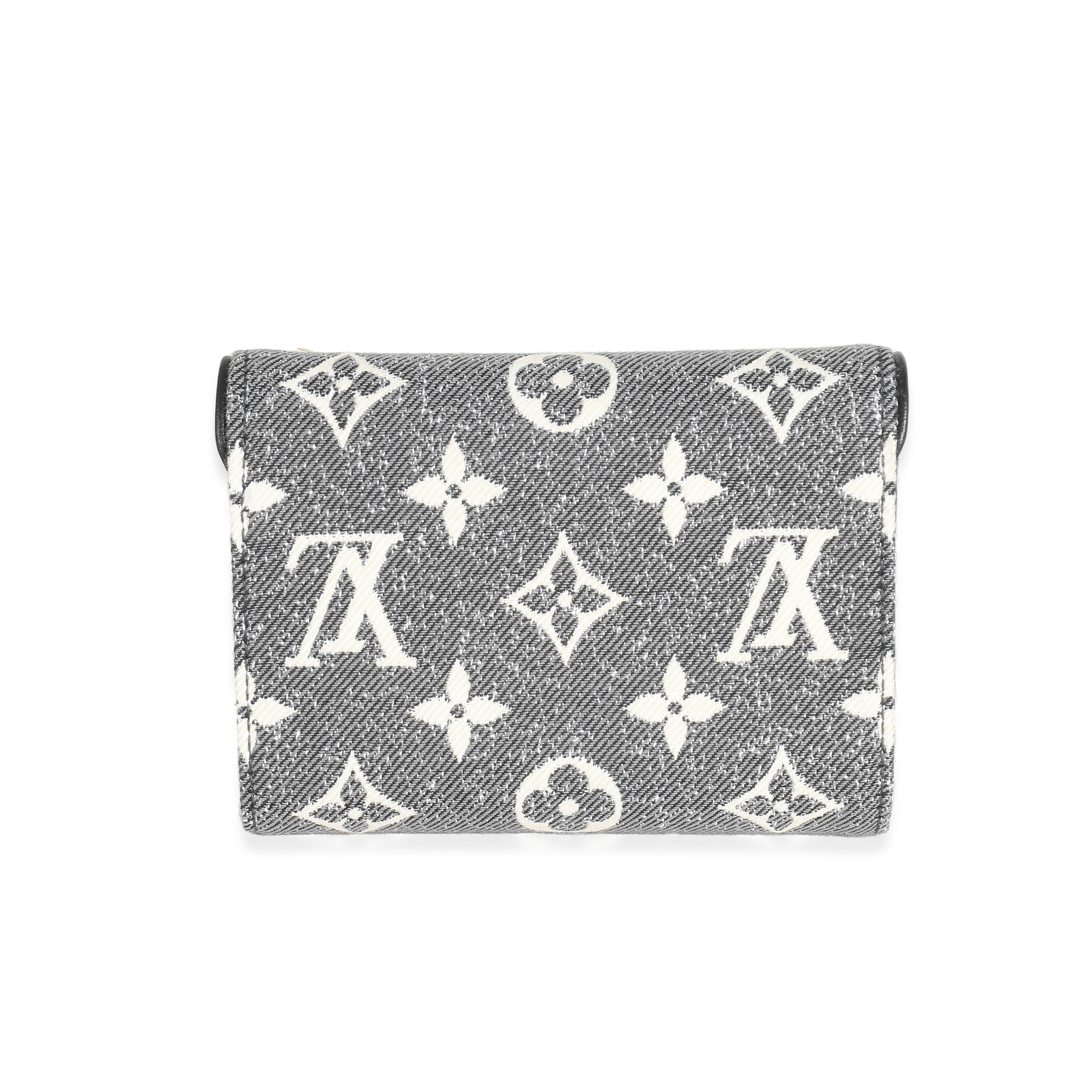 Louis Vuitton Black Denim Monogram Jacquard Victorine Wallet-3
