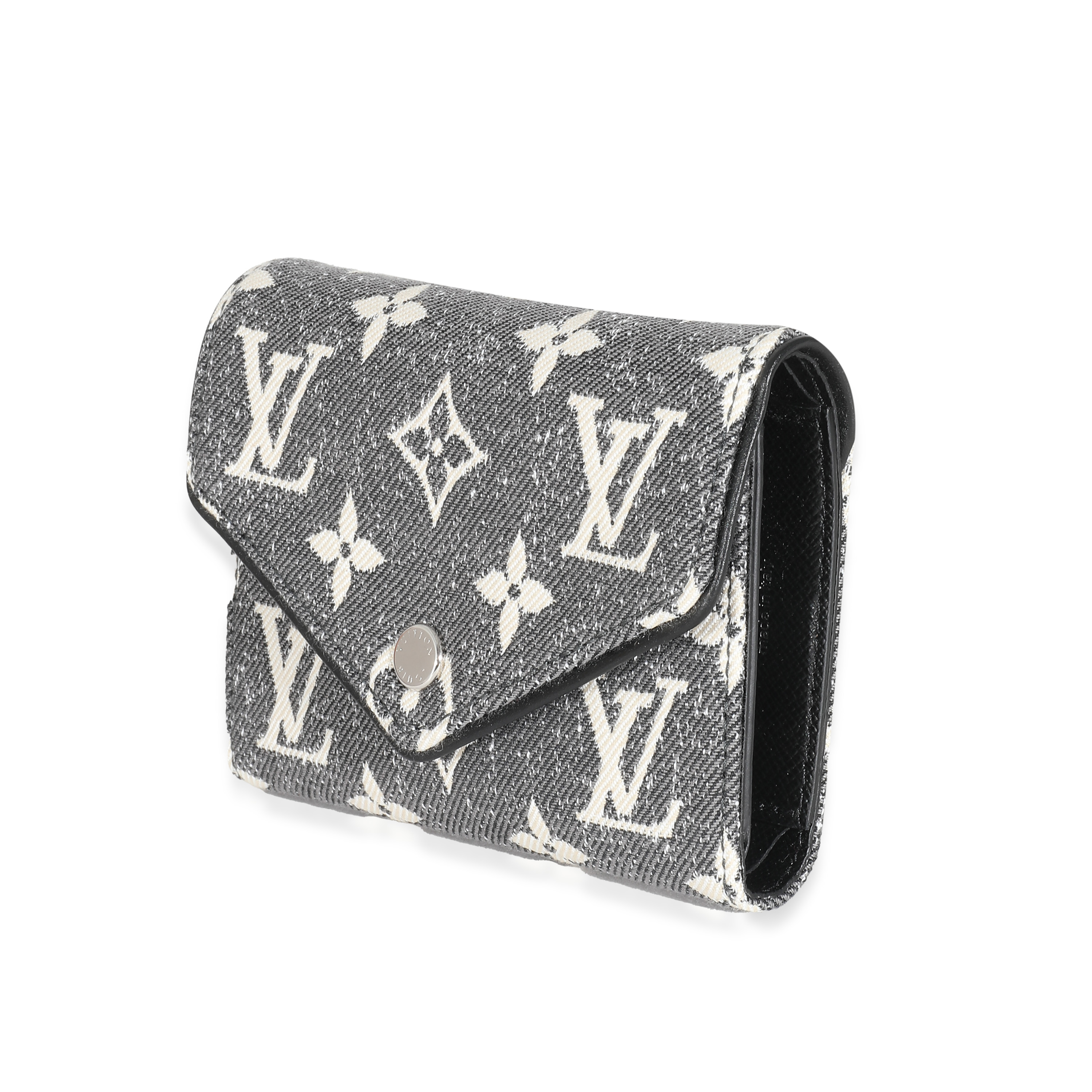Louis Vuitton Black Denim Monogram Jacquard Victorine Wallet-1