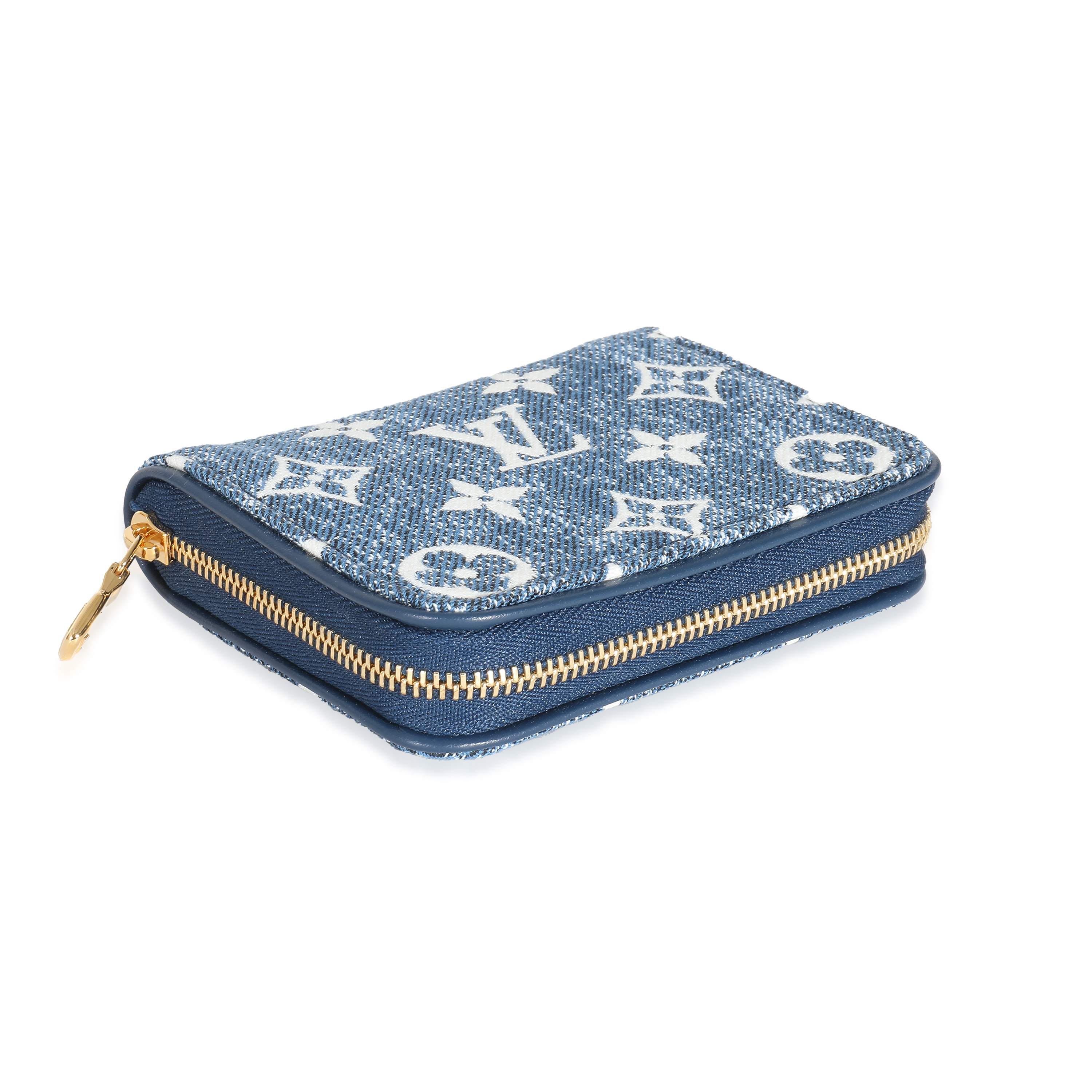 Louis Vuitton Blue Denim Monogram Jacquard Zippy Coin Purse-5
