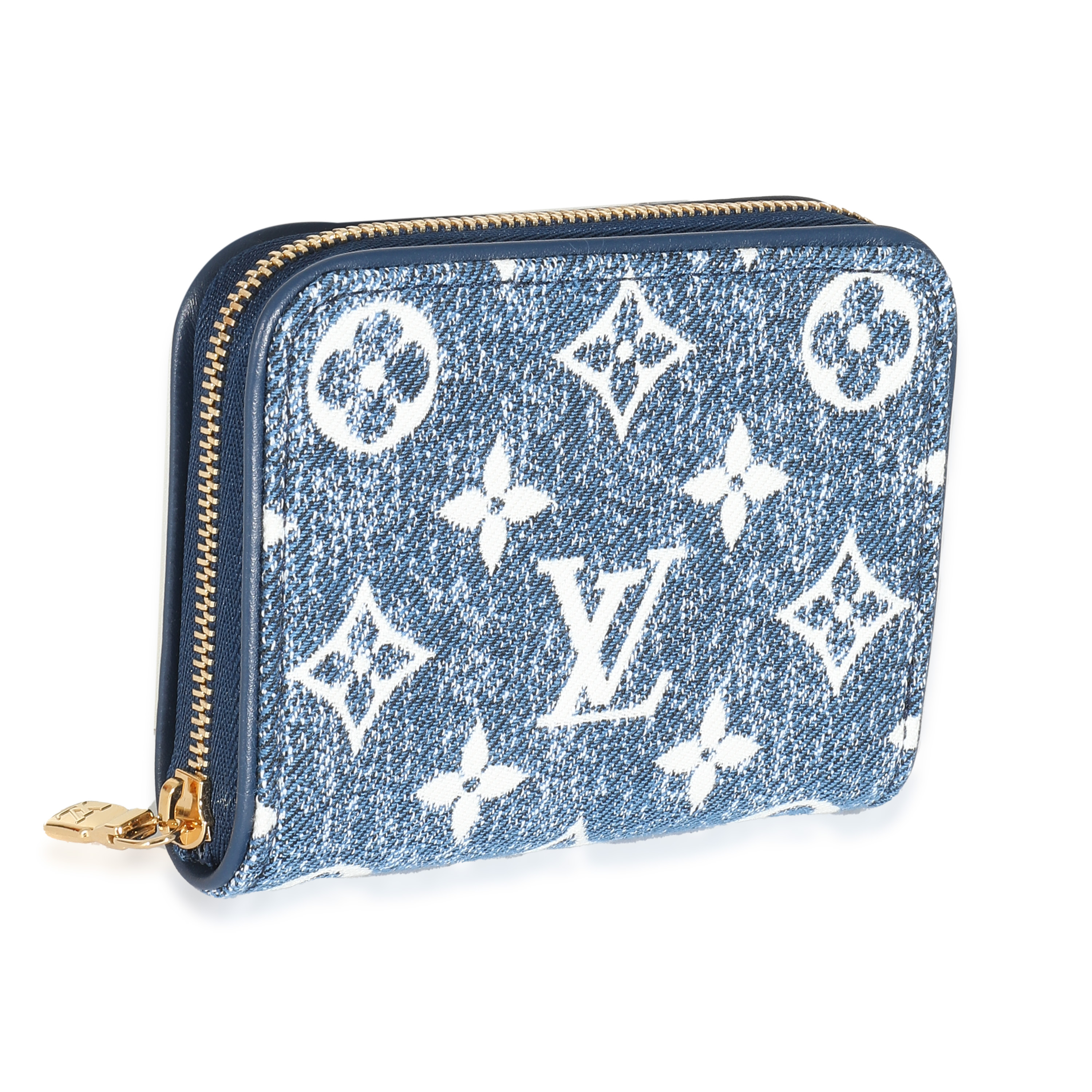 Louis Vuitton Blue Denim Monogram Jacquard Zippy Coin Purse-2