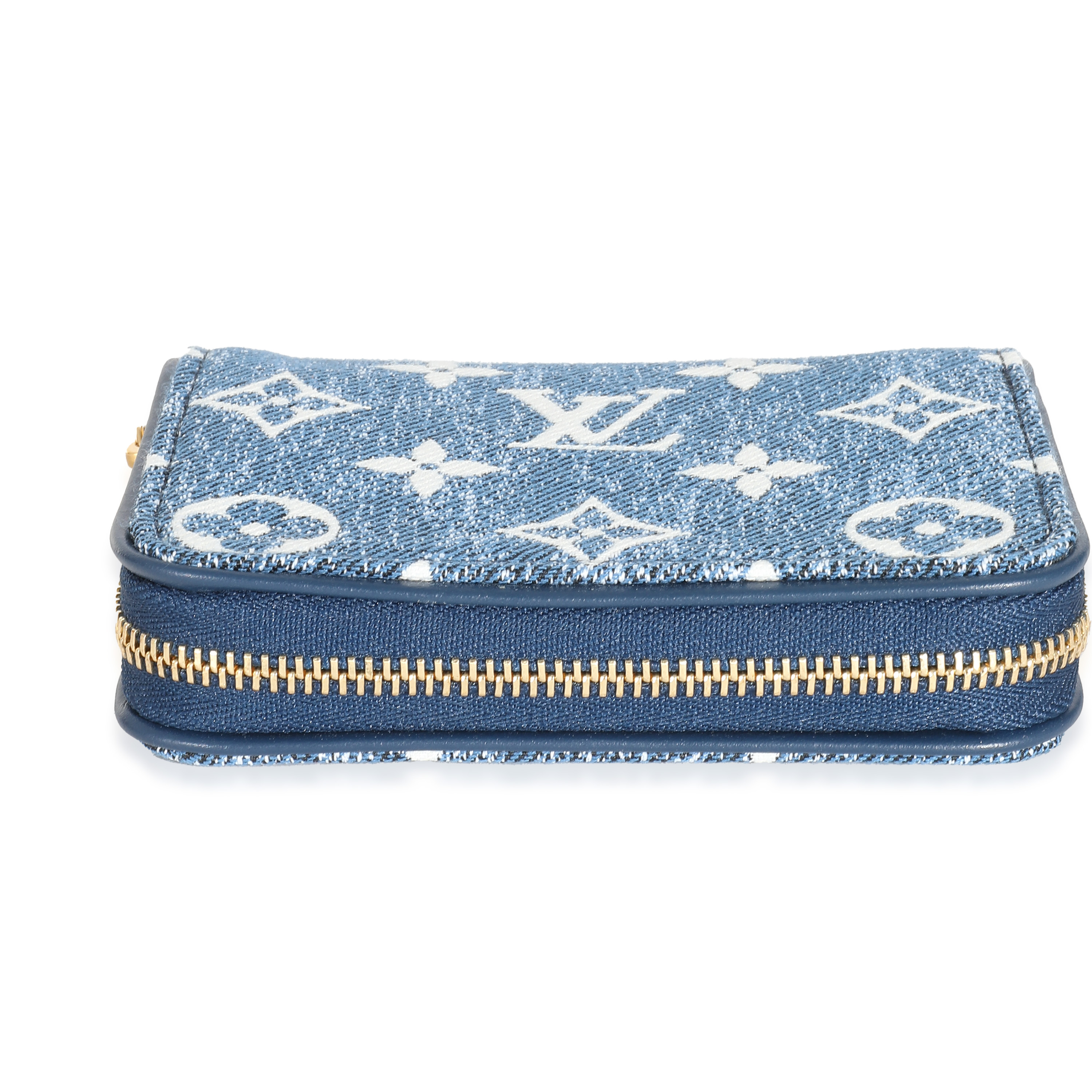 Louis Vuitton Blue Denim Monogram Jacquard Zippy Coin Purse-4