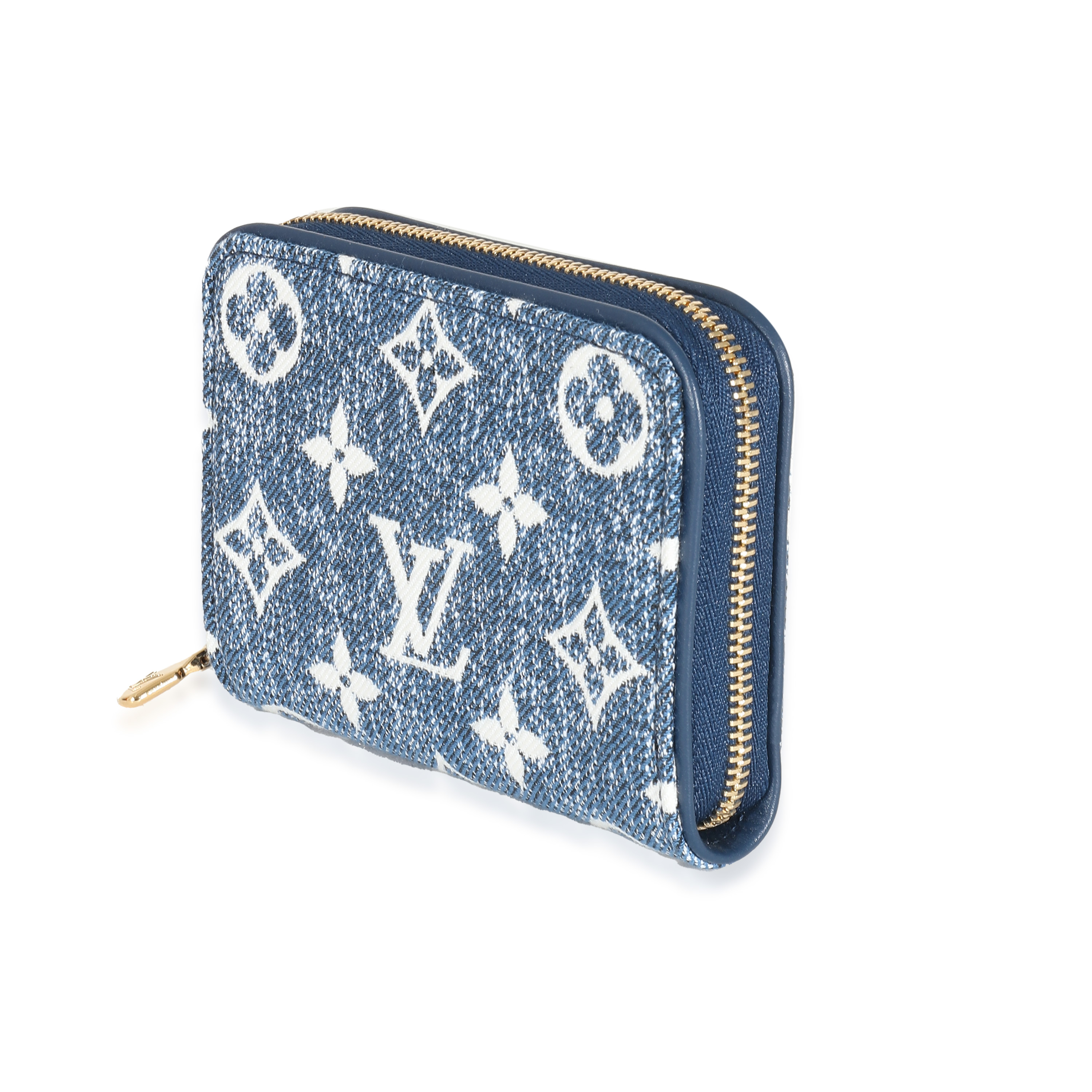 Louis Vuitton Blue Denim Monogram Jacquard Zippy Coin Purse-1