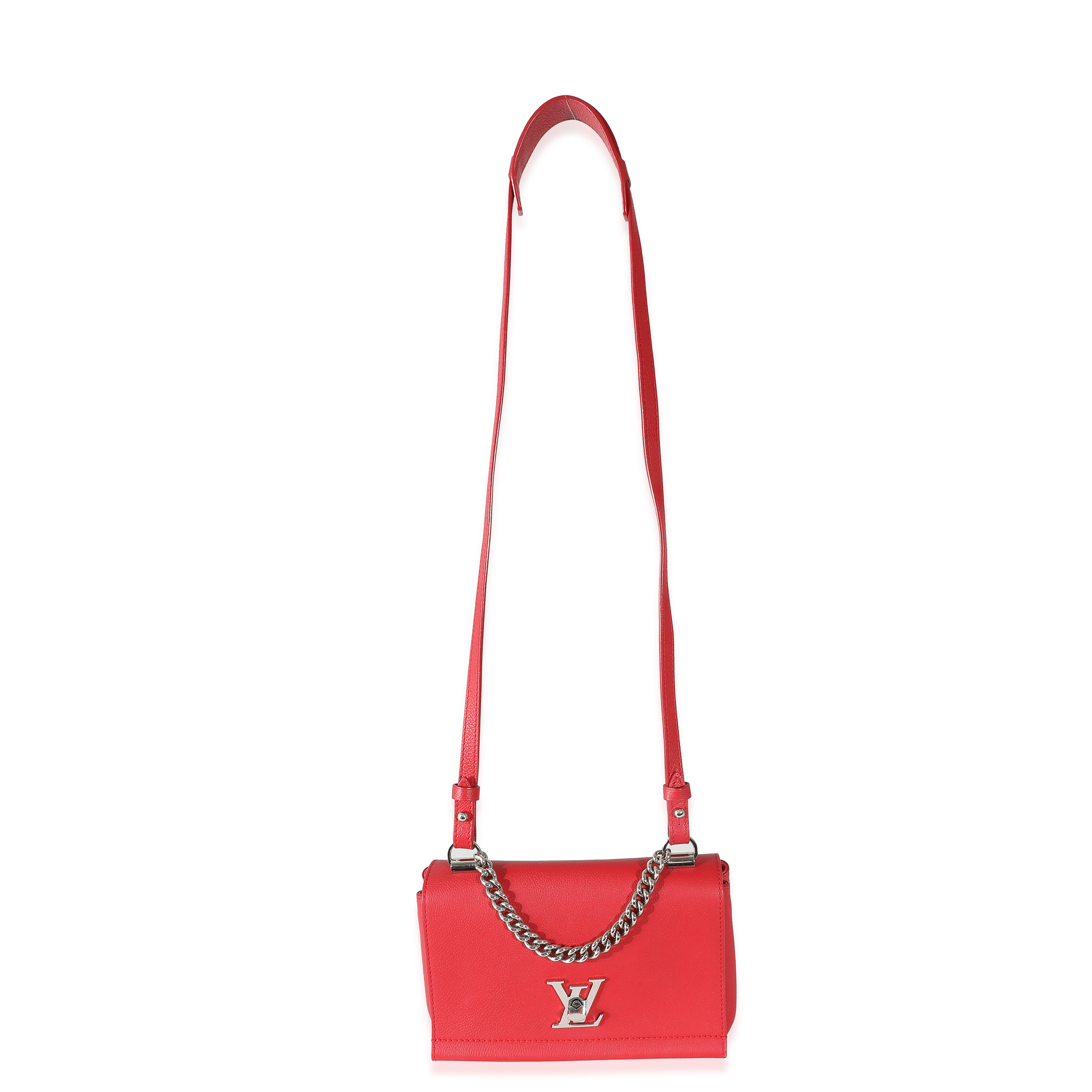 Louis Vuitton Rubis Pebbled Leather Lockme II BB Louis Vuitton Rubis Pebbled Leather Lockme II BB-7