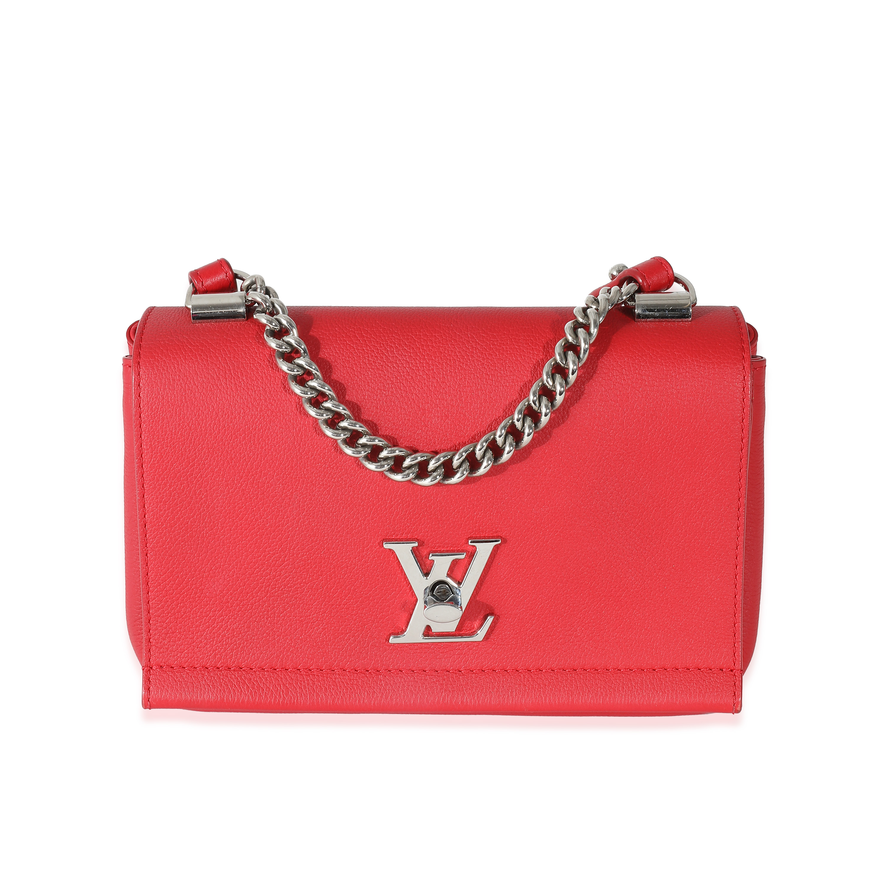 Louis Vuitton Rubis Pebbled Leather Lockme II BB Louis Vuitton Rubis Pebbled Leather Lockme II BB-0