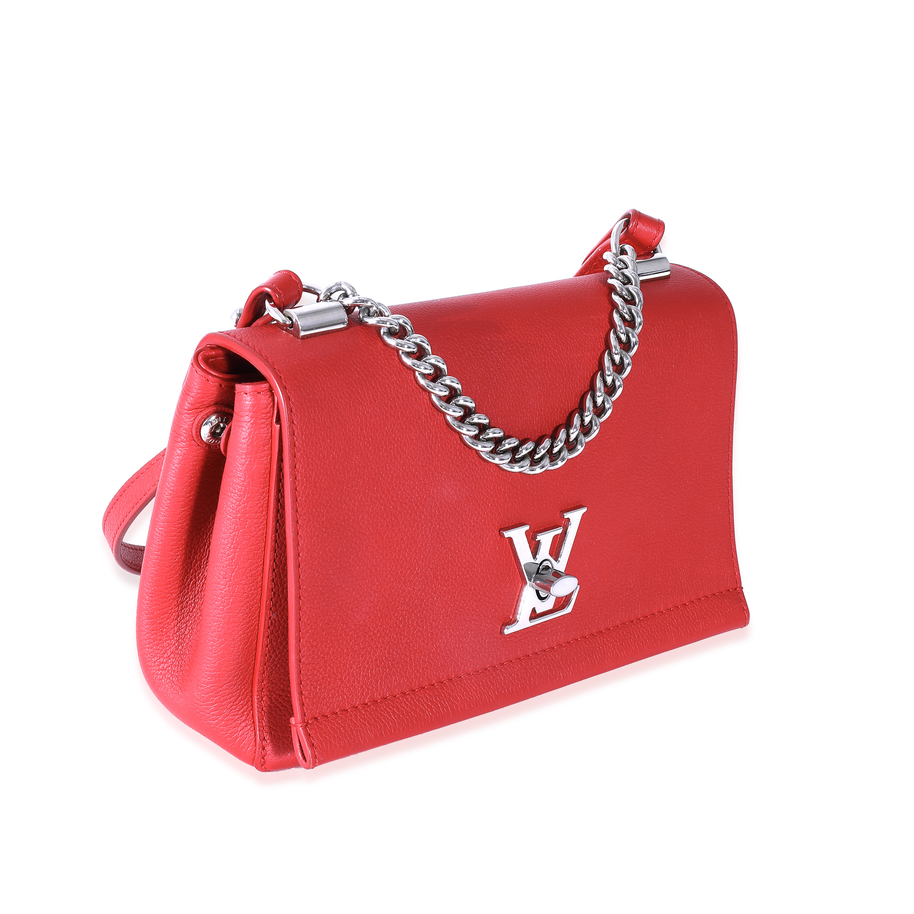 Louis Vuitton Rubis Pebbled Leather Lockme II BB Louis Vuitton Rubis Pebbled Leather Lockme II BB-2