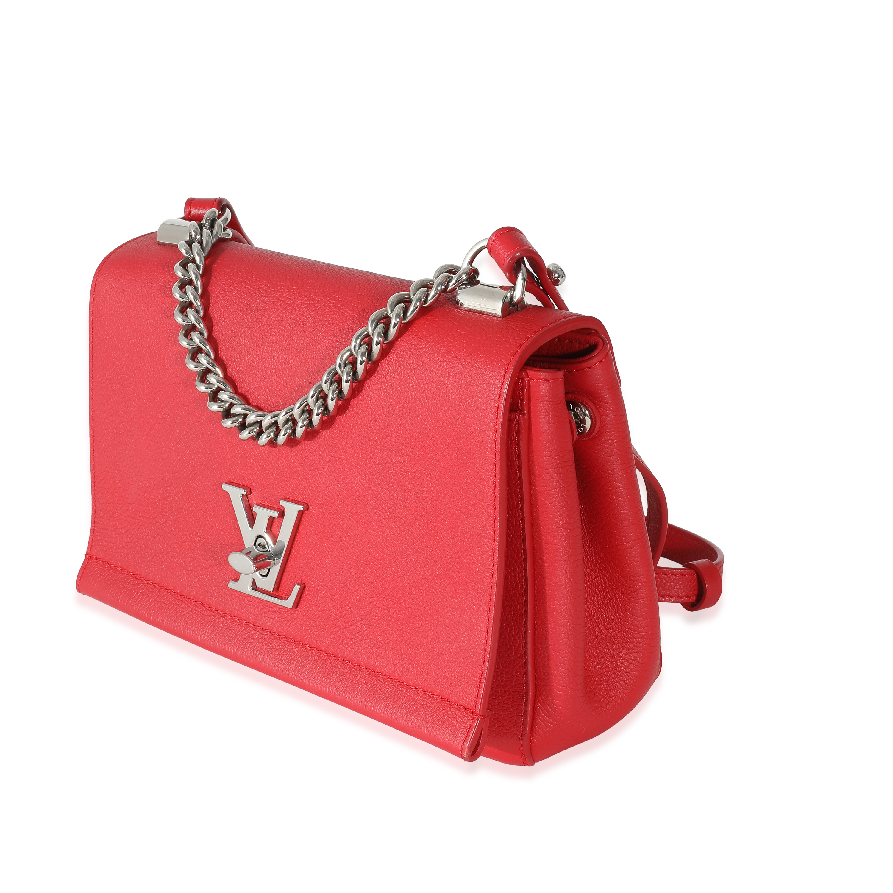 Louis Vuitton Rubis Pebbled Leather Lockme II BB Louis Vuitton Rubis Pebbled Leather Lockme II BB-1