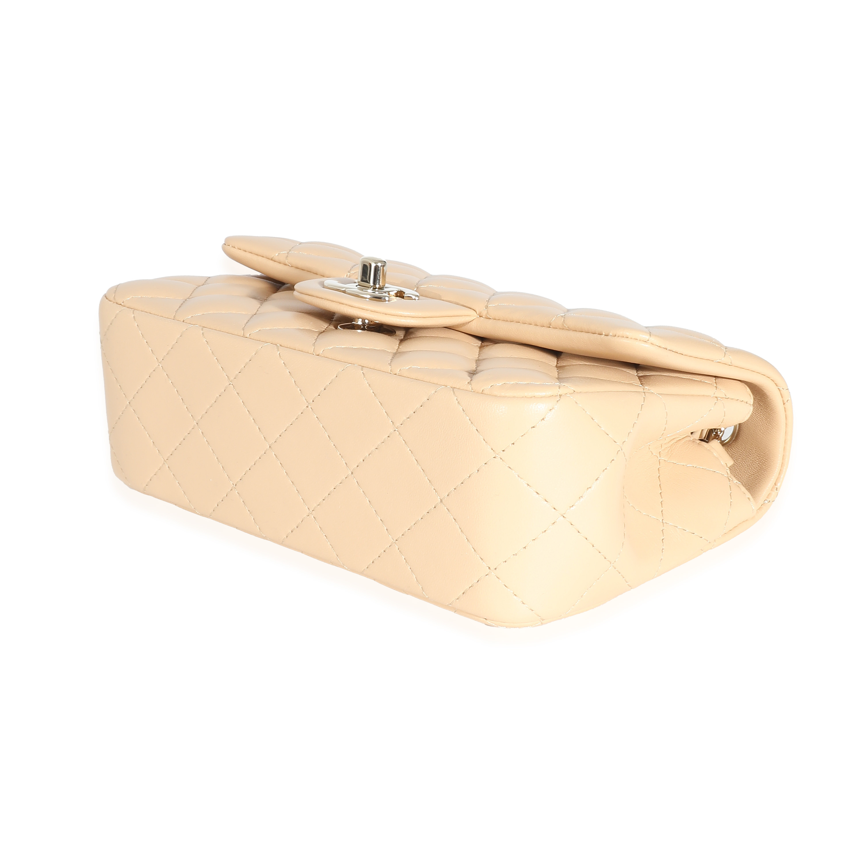 Chanel 22C Beige Quilted Lambskin Mini Rectangular Flap Bag Chanel 22C Beige Quilted Lambskin Mini Rectangular Flap Bag-2