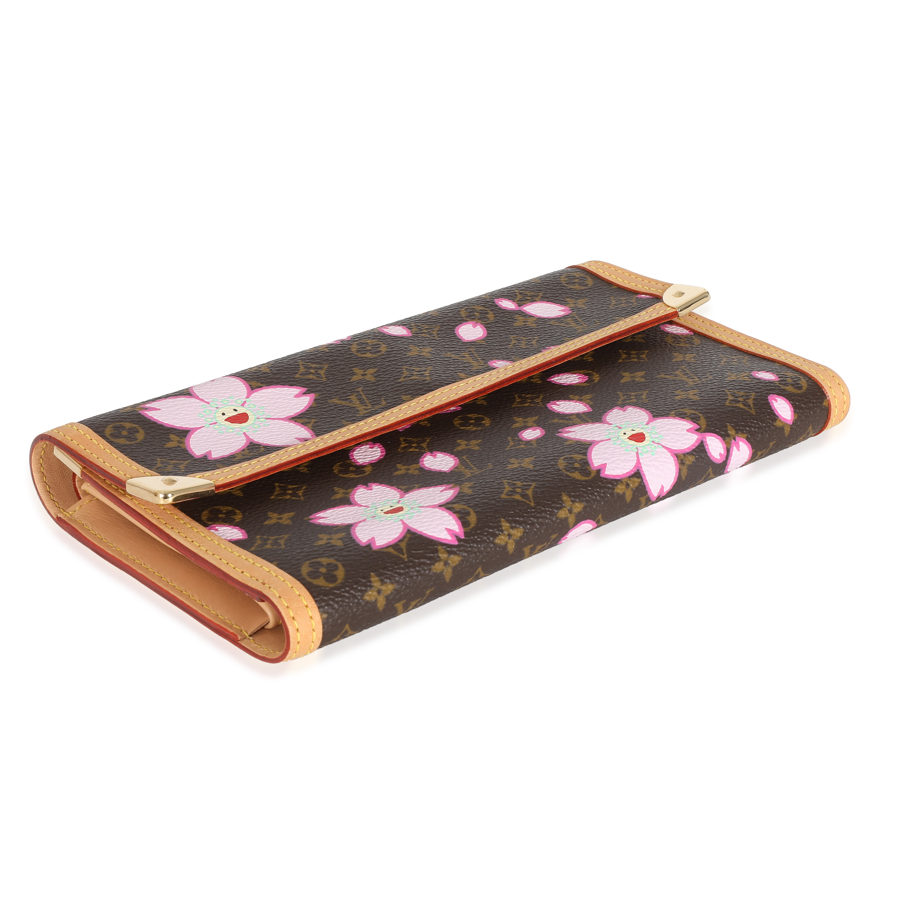 Louis Vuitton x Takashi Murakami Monogram Cherry Blossom Porte Tresor Wallet-6