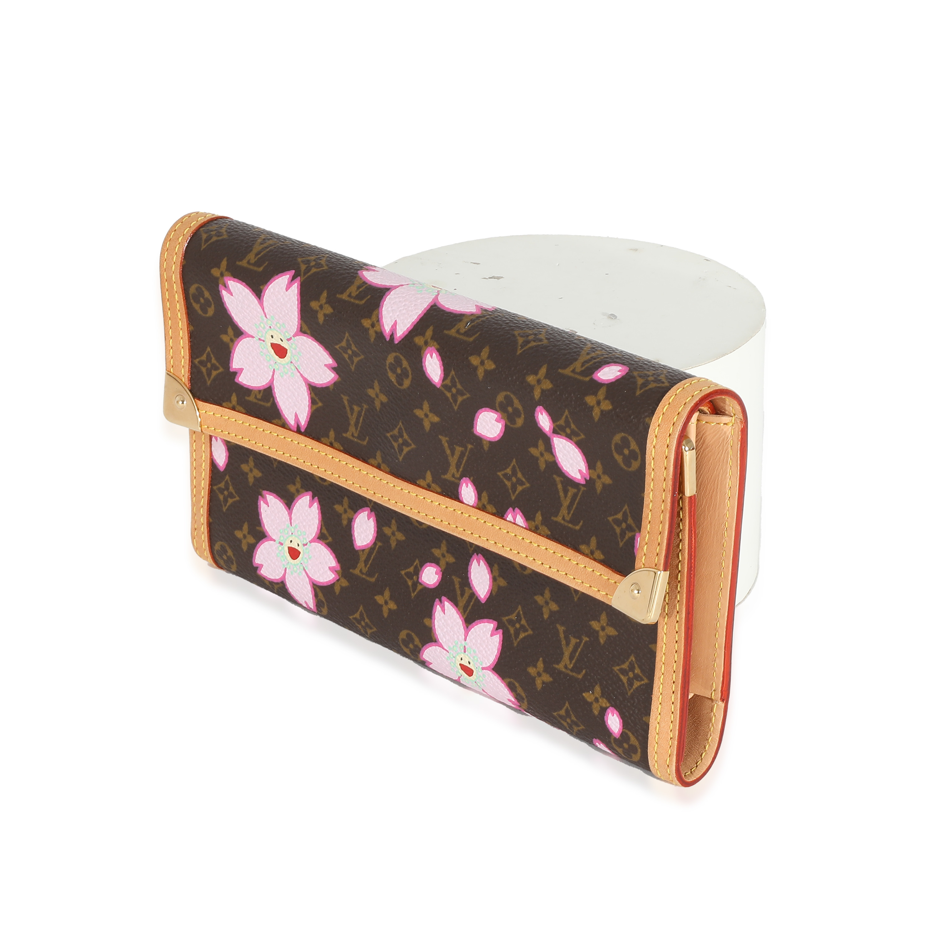 Louis Vuitton x Takashi Murakami Monogram Cherry Blossom Porte Tresor Wallet-5