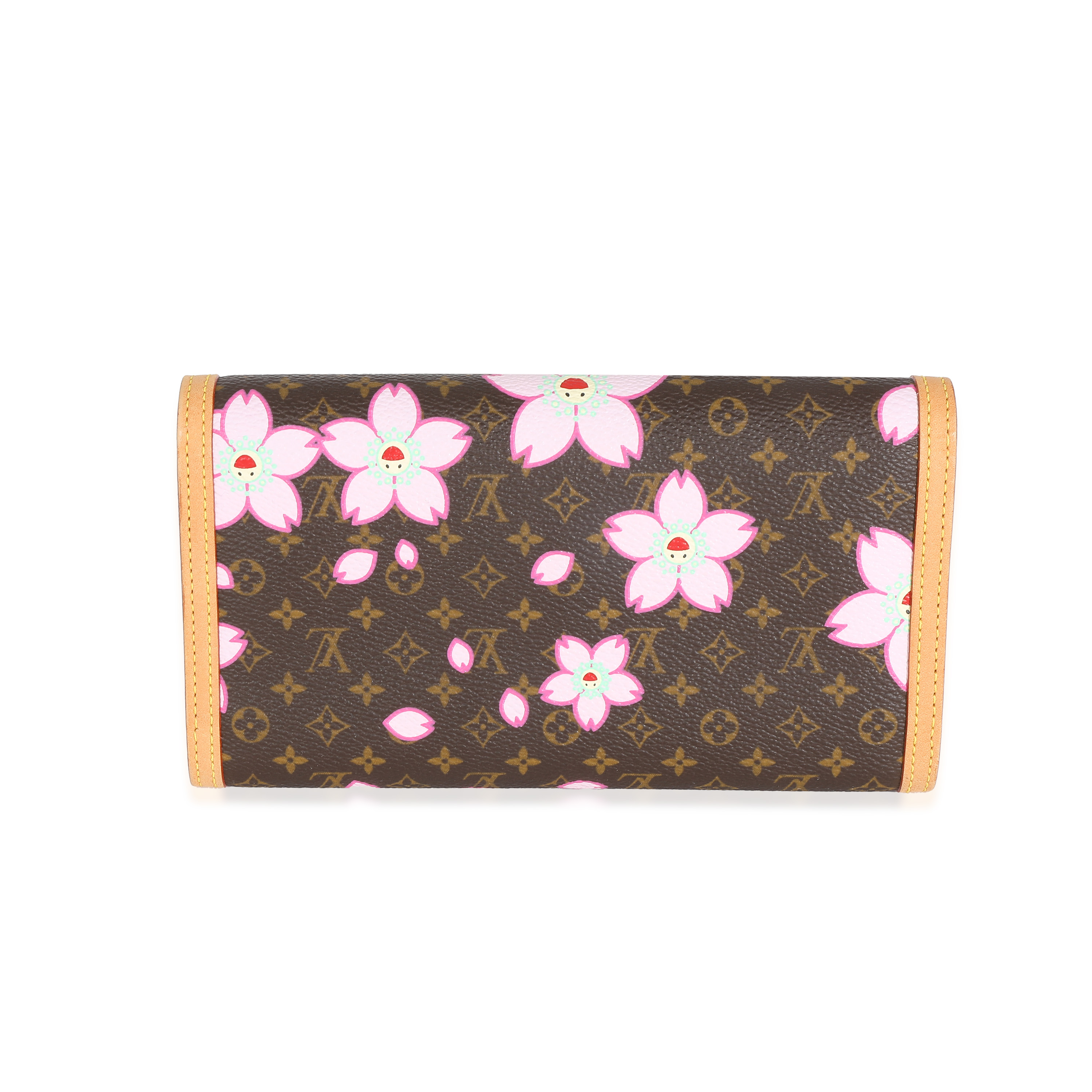 Louis Vuitton x Takashi Murakami Monogram Cherry Blossom Porte Tresor Wallet-4