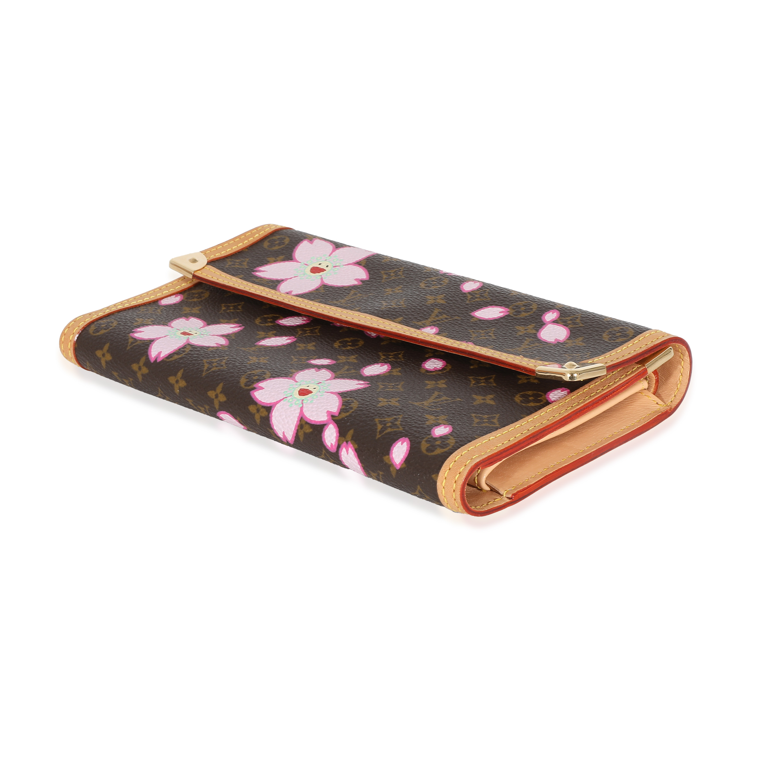 Louis Vuitton x Takashi Murakami Monogram Cherry Blossom Porte Tresor Wallet-1
