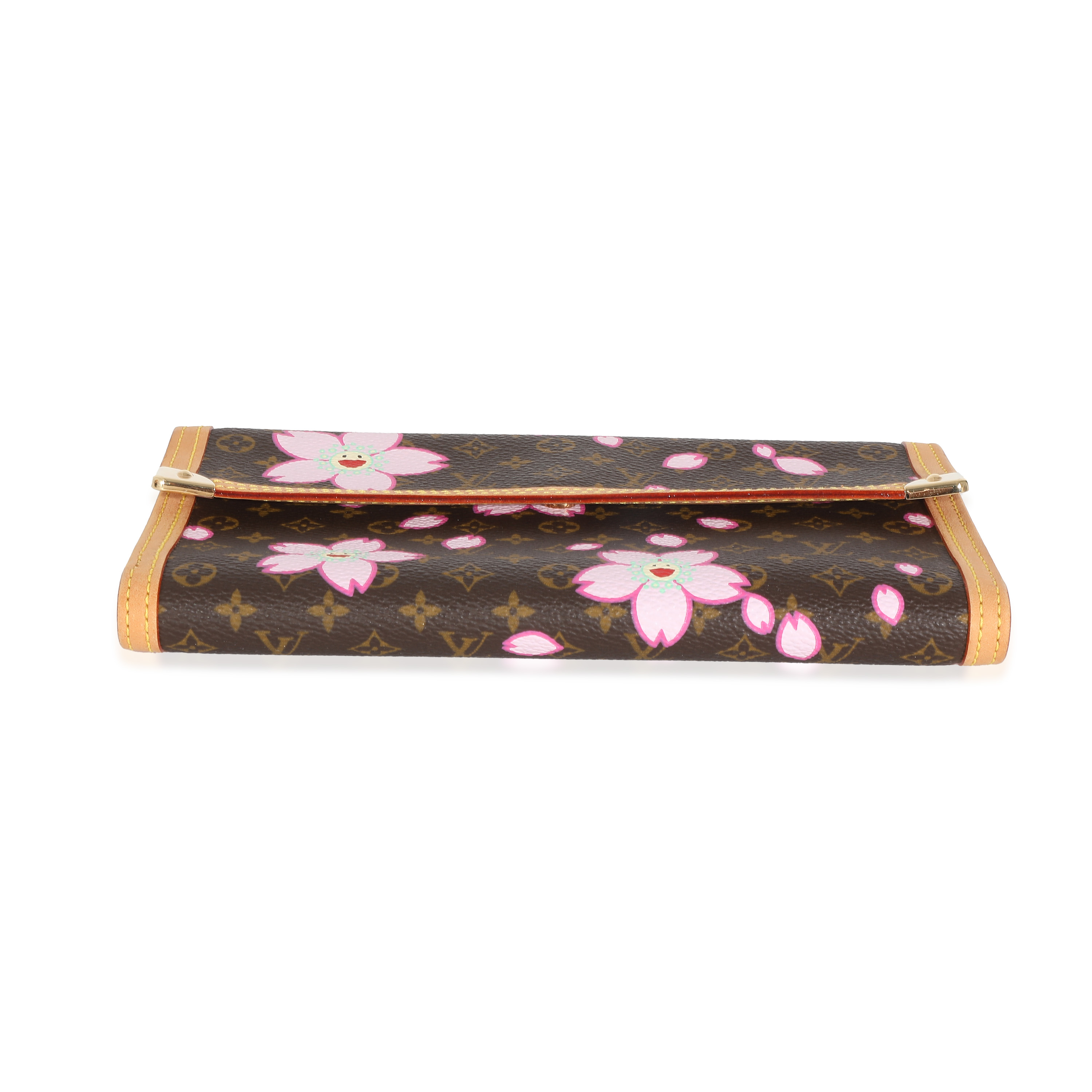 Louis Vuitton x Takashi Murakami Monogram Cherry Blossom Porte Tresor Wallet-3