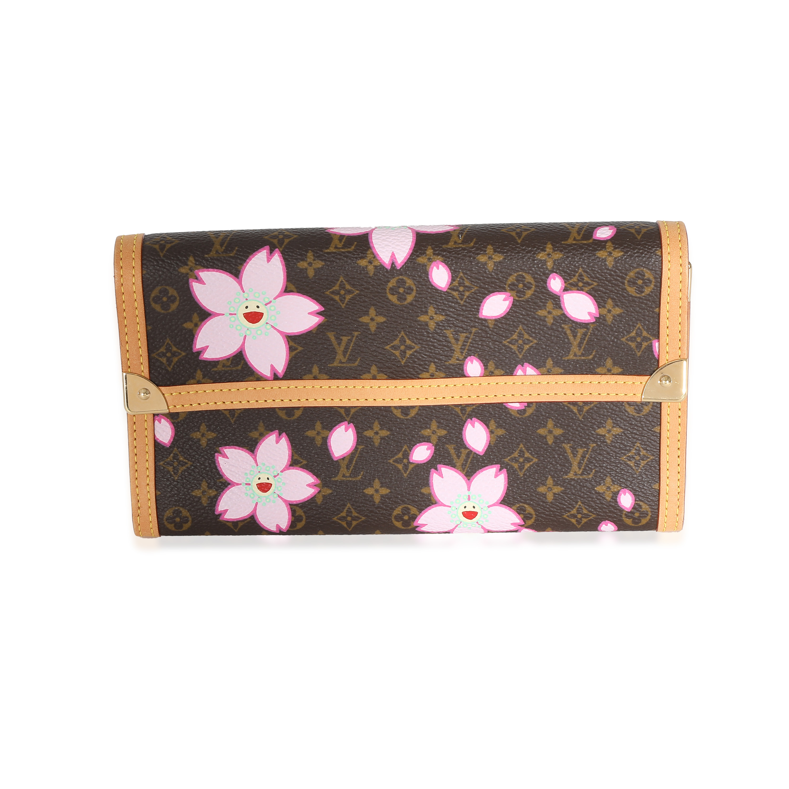 Louis Vuitton x Takashi Murakami Monogram Cherry Blossom Porte Tresor Wallet