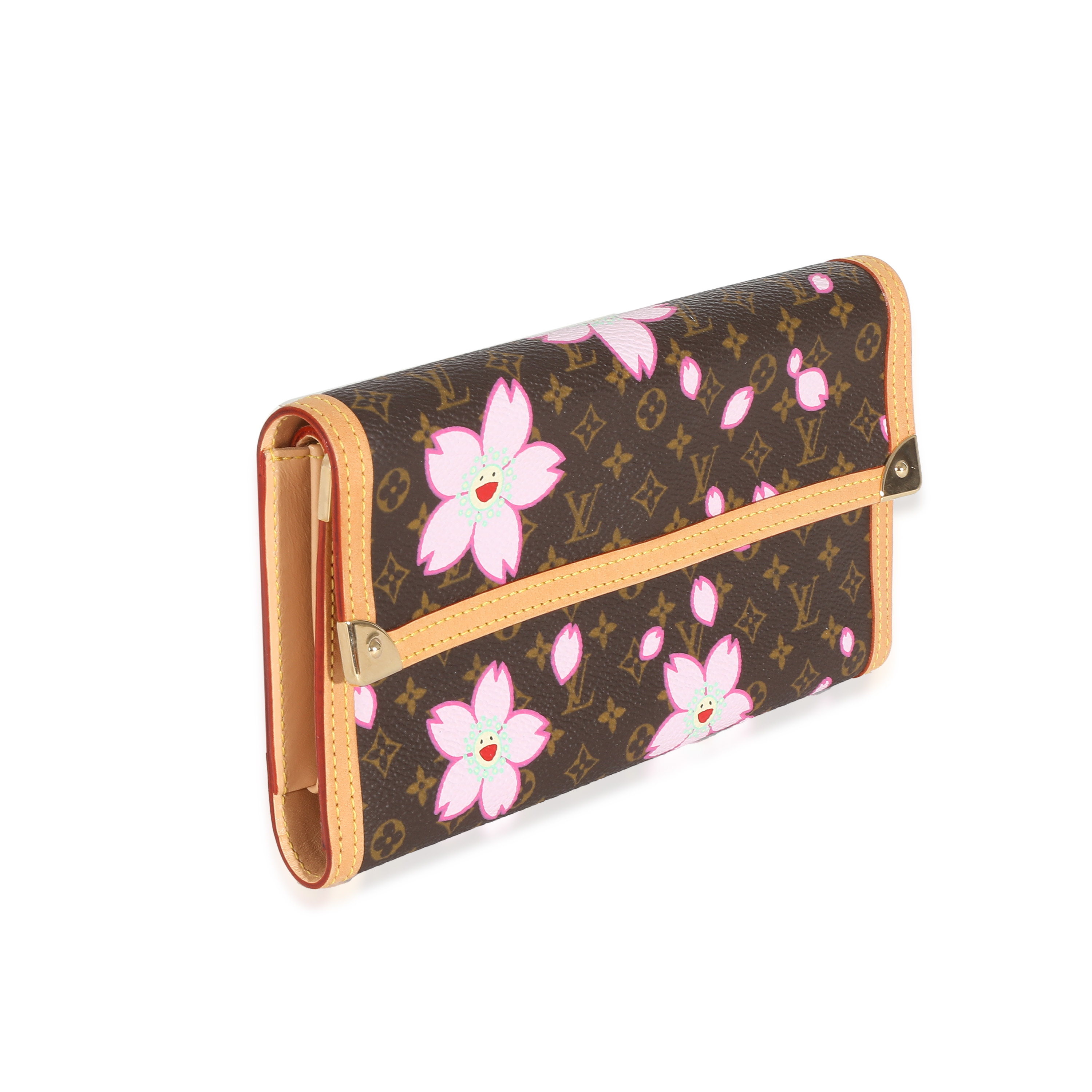 Louis Vuitton x Takashi Murakami Monogram Cherry Blossom Porte Tresor Wallet-2