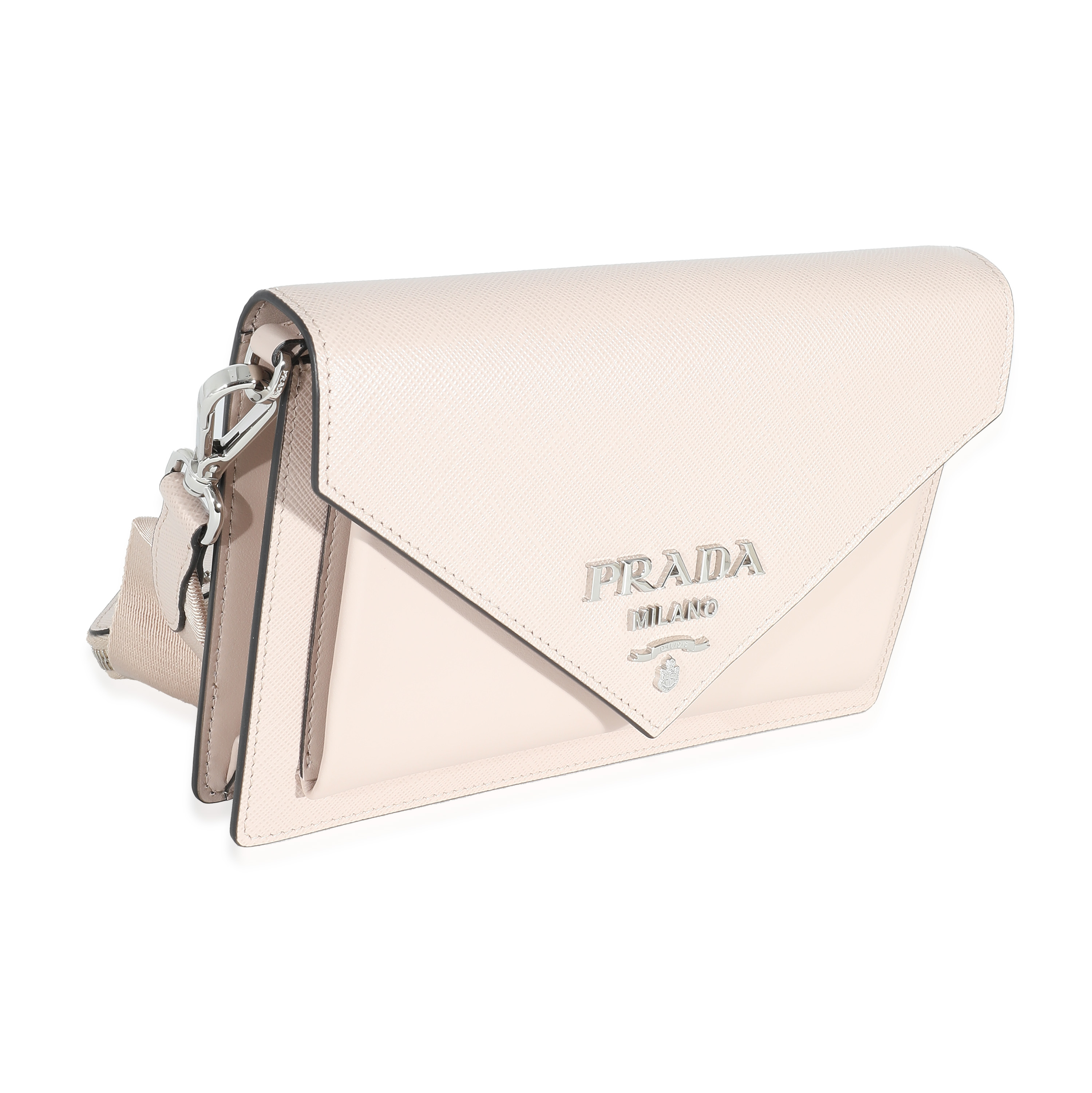 Prada Beige Saffiano Envelope Mini Bag-3