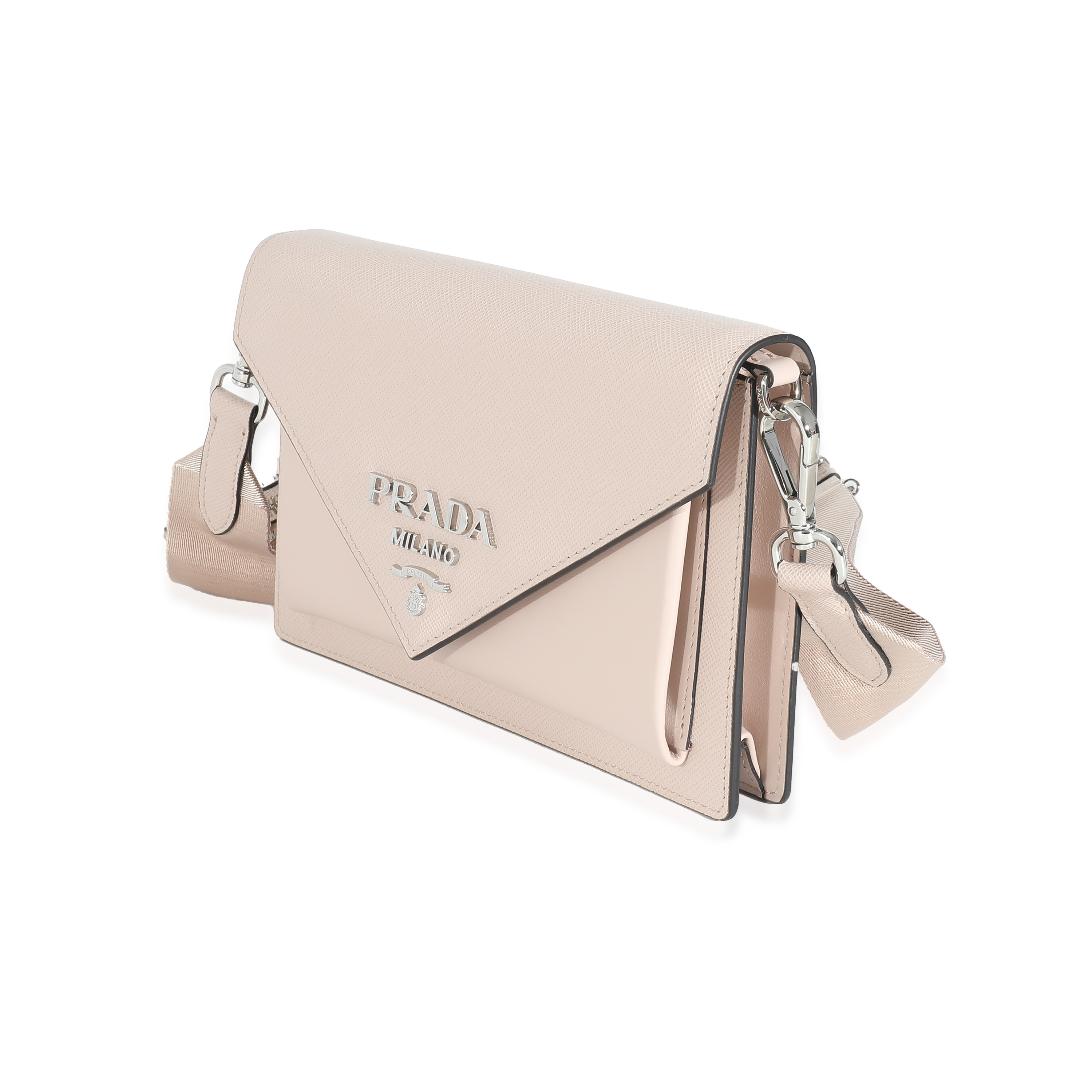Prada Beige Saffiano Envelope Mini Bag-1