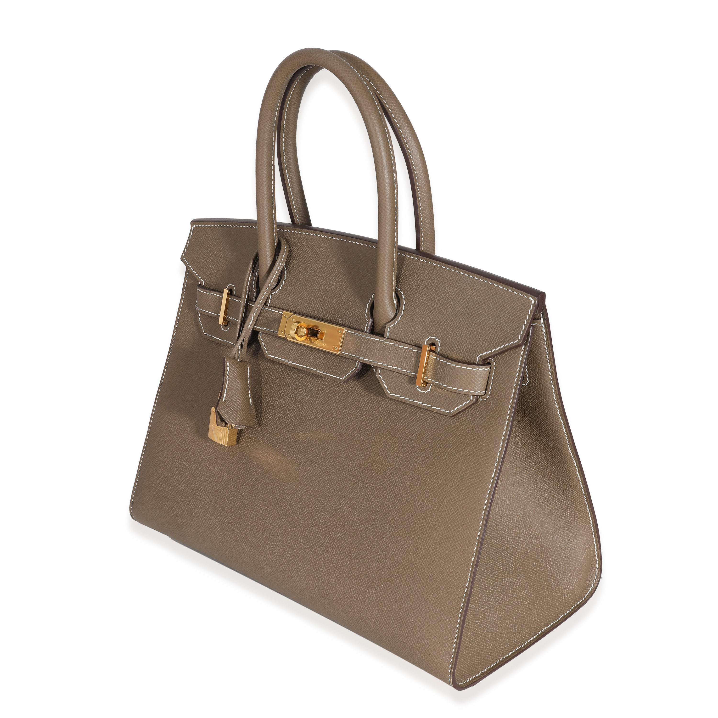 Hermès Etoupe Epsom Sellier Birkin 30 GHW-1