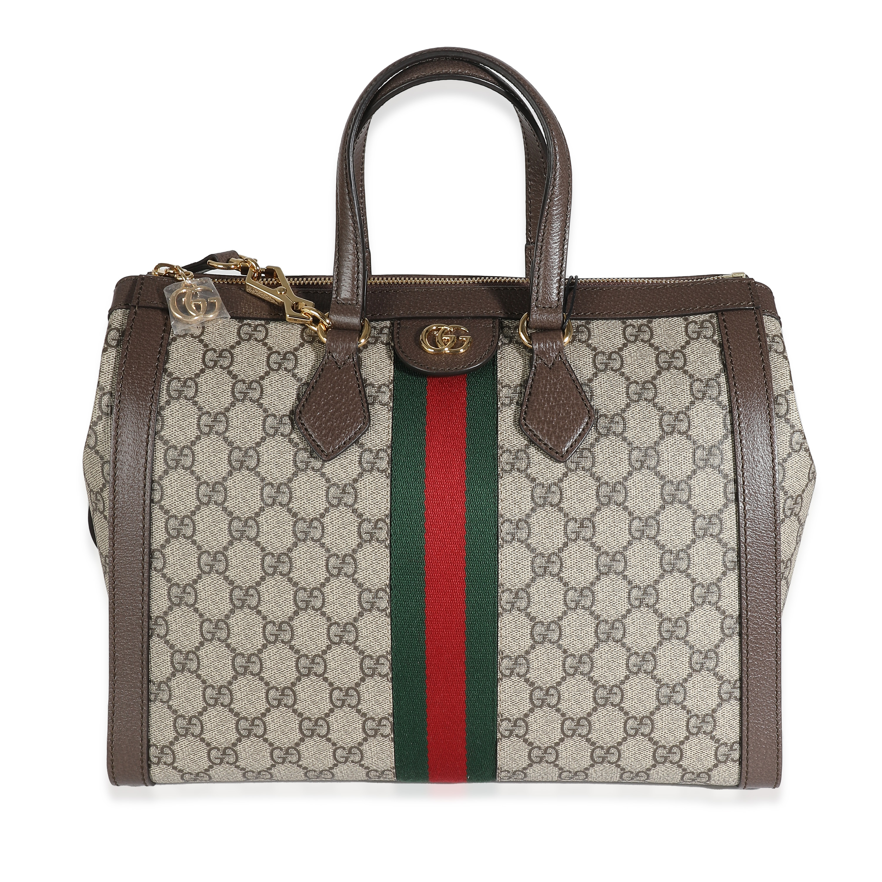Gucci Beige GG Supreme Canvas Medium Ophidia Top Handle Gucci Beige GG Supreme Canvas Medium Ophidia Top Handle