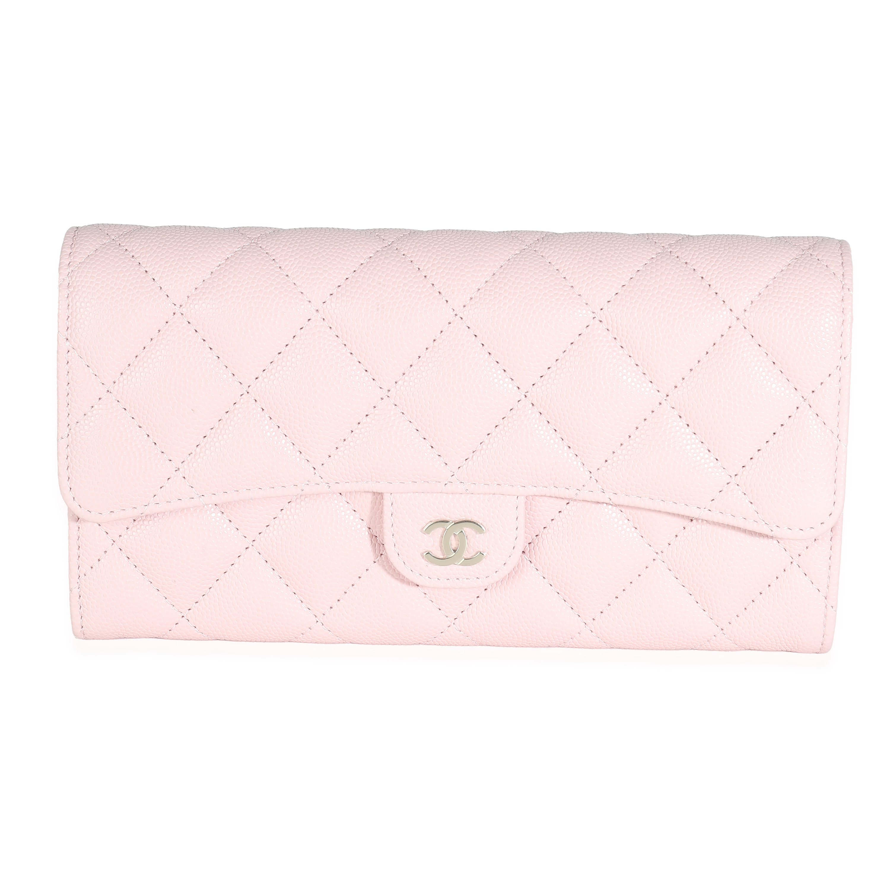 Chanel 22B Pink Quilted Caviar Long Flap Wallet Chanel 22B Pink Quilted Caviar Long Flap Wallet