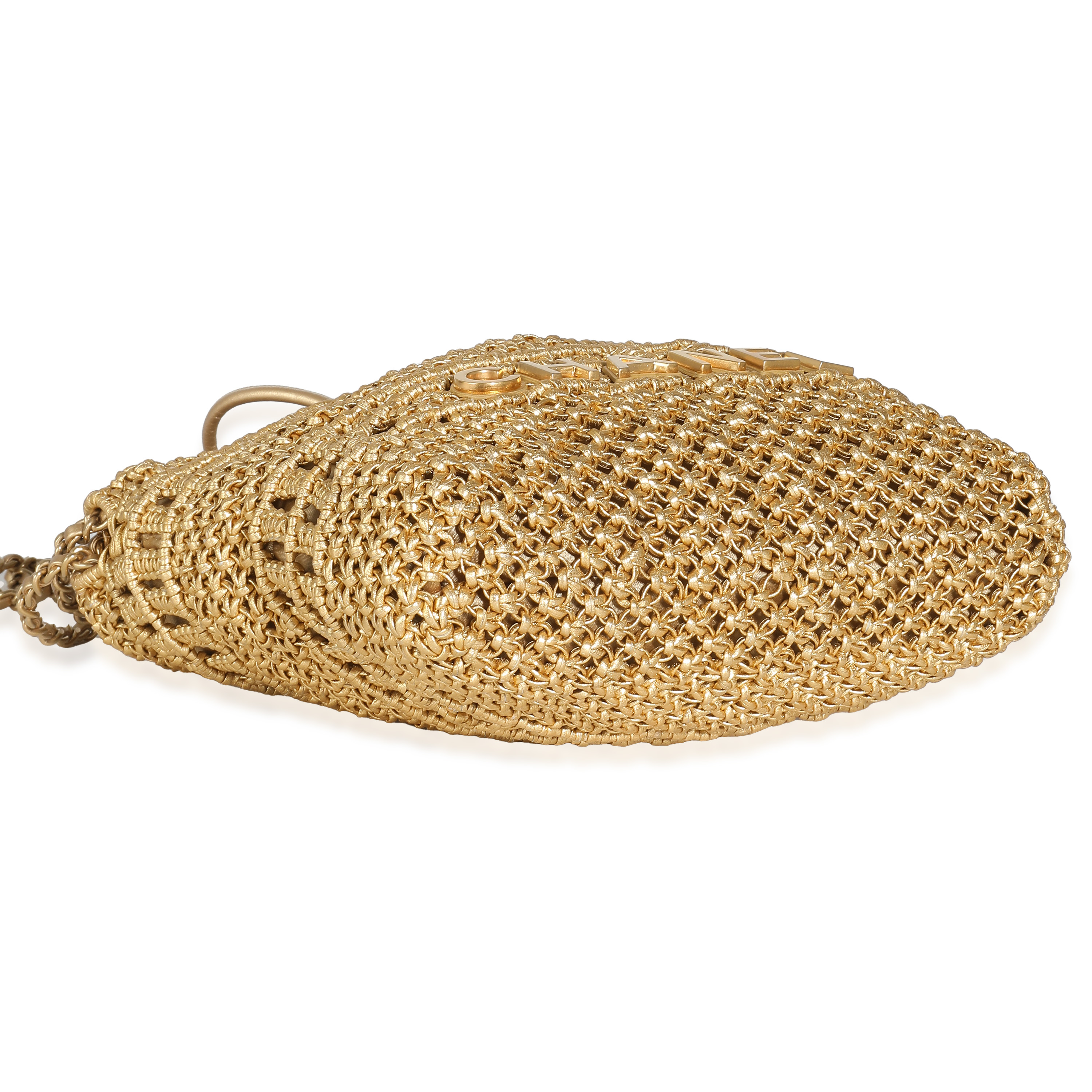 Chanel Métiers dart Gold Macrame Calfskin Mini Chanel 22 Hobo-7