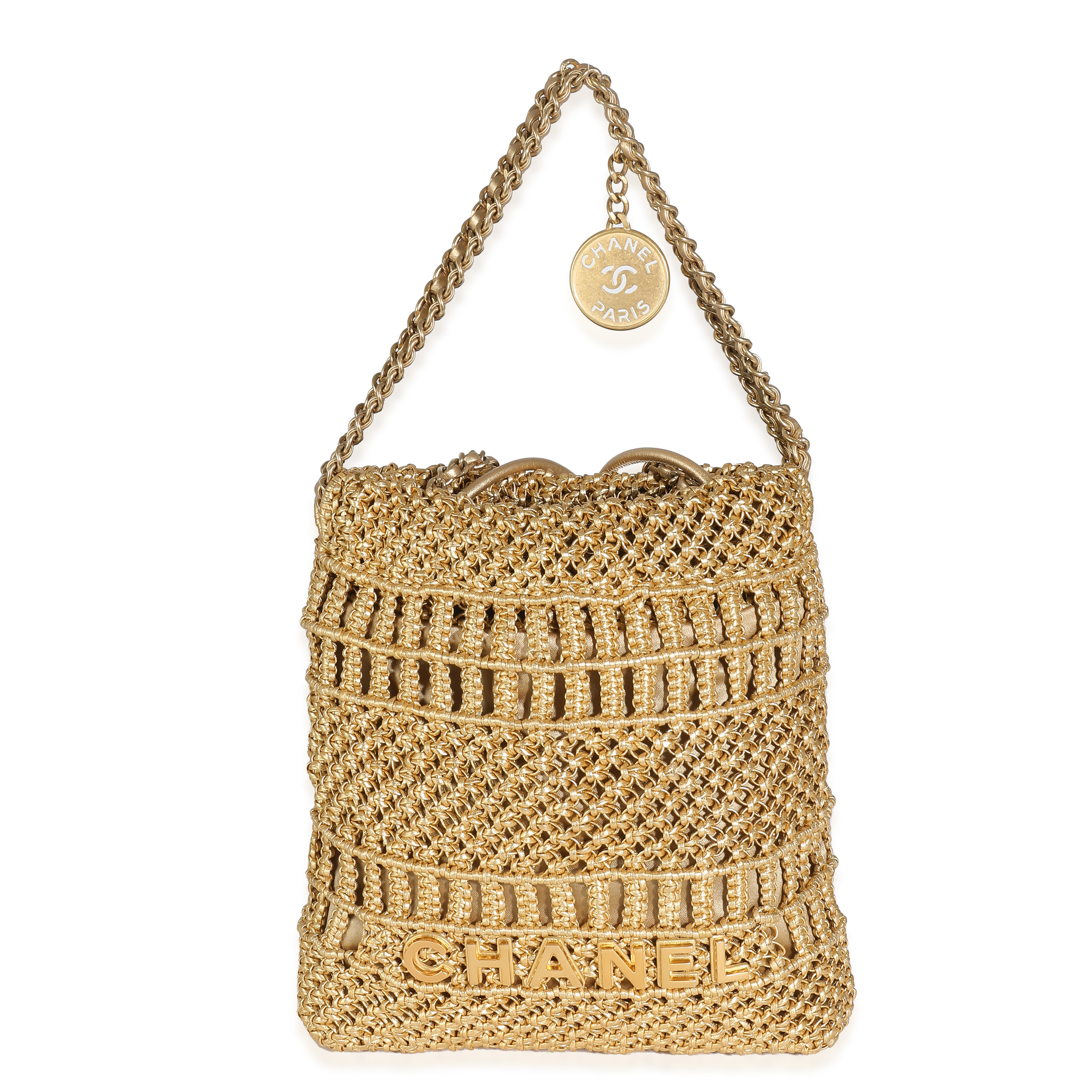 Chanel Métiers dart Gold Macrame Calfskin Mini Chanel 22 Hobo Chanel Métiers dart Gold Macrame Calfskin Mini Chanel 22 Hobo